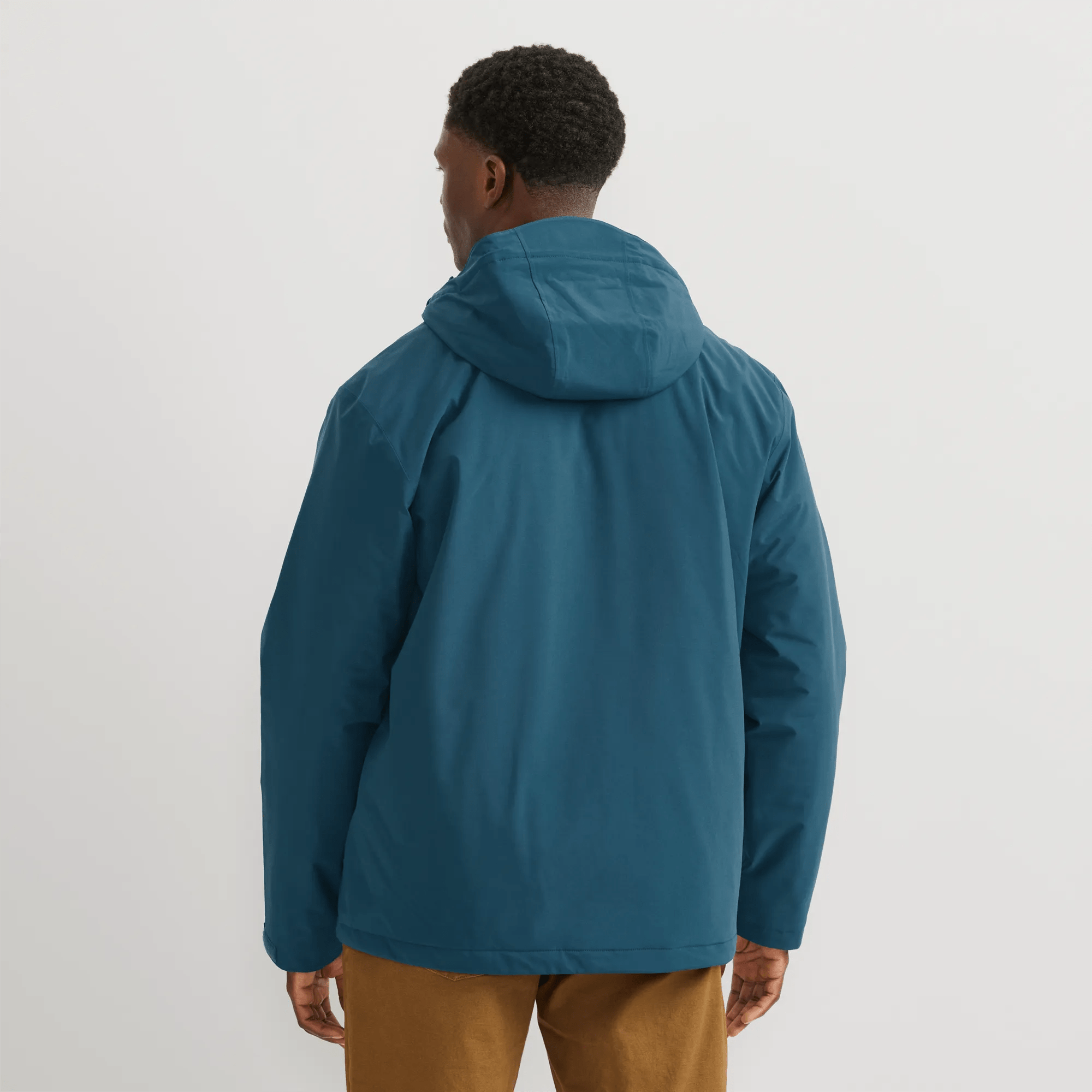 Men's Cloud Cap Insulated Waterproof Hooded Rain Jacket - Image 2