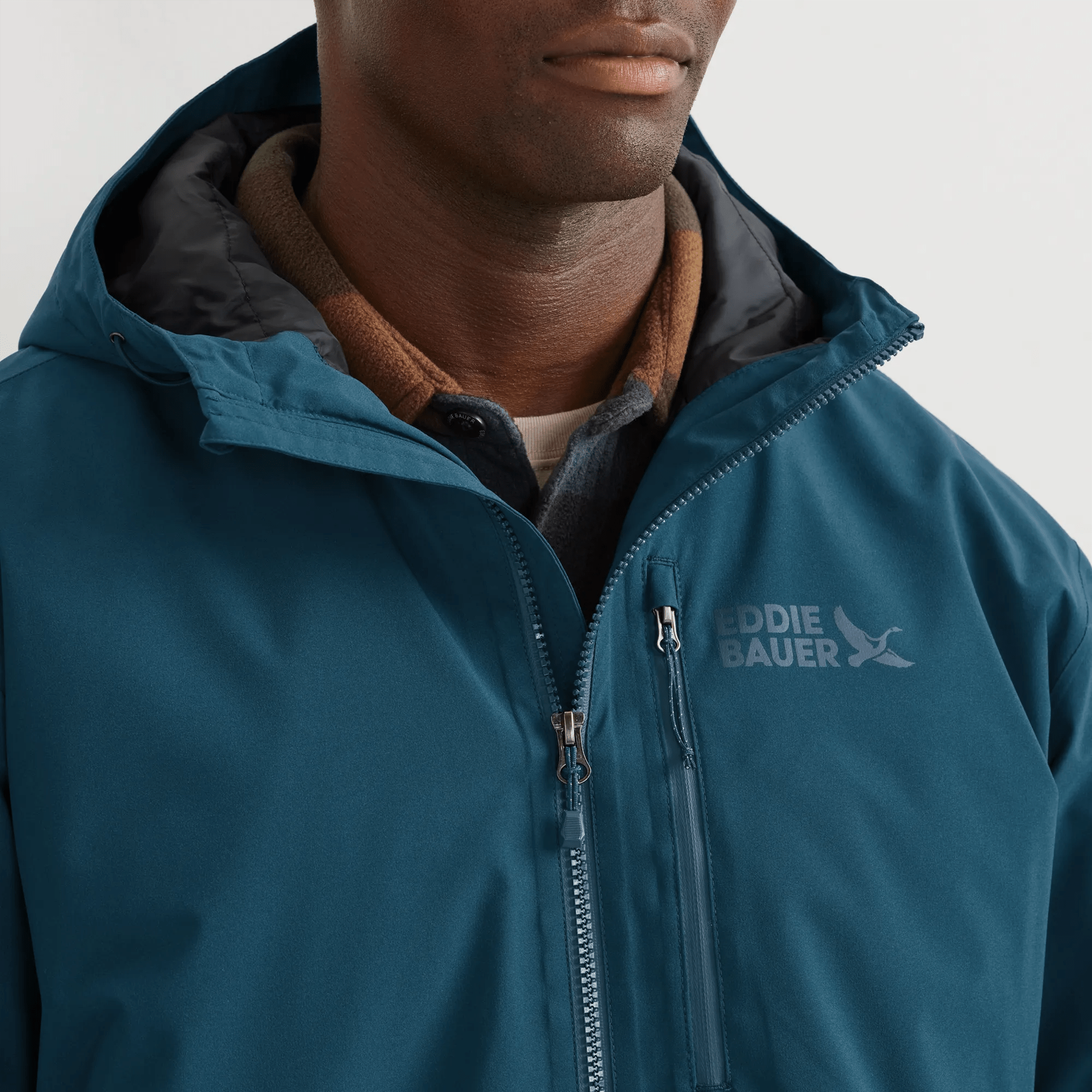 Men's Cloud Cap Insulated Waterproof Hooded Rain Jacket - Image 3