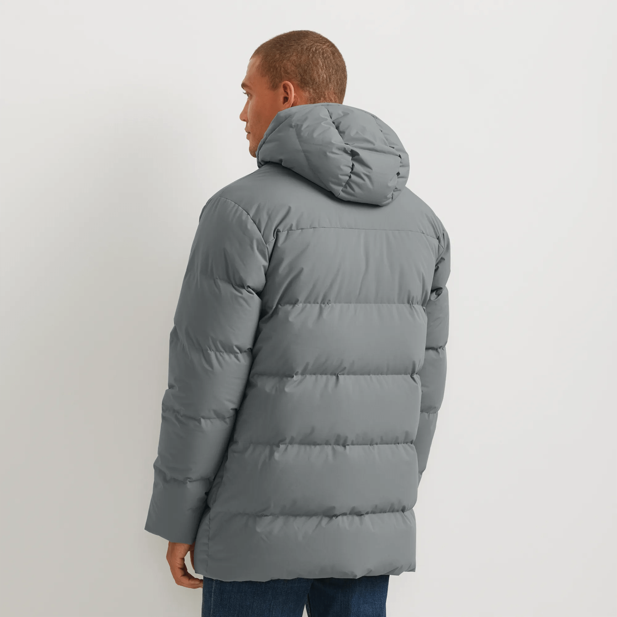 Men's Essential Down Hooded Parka - Image 2