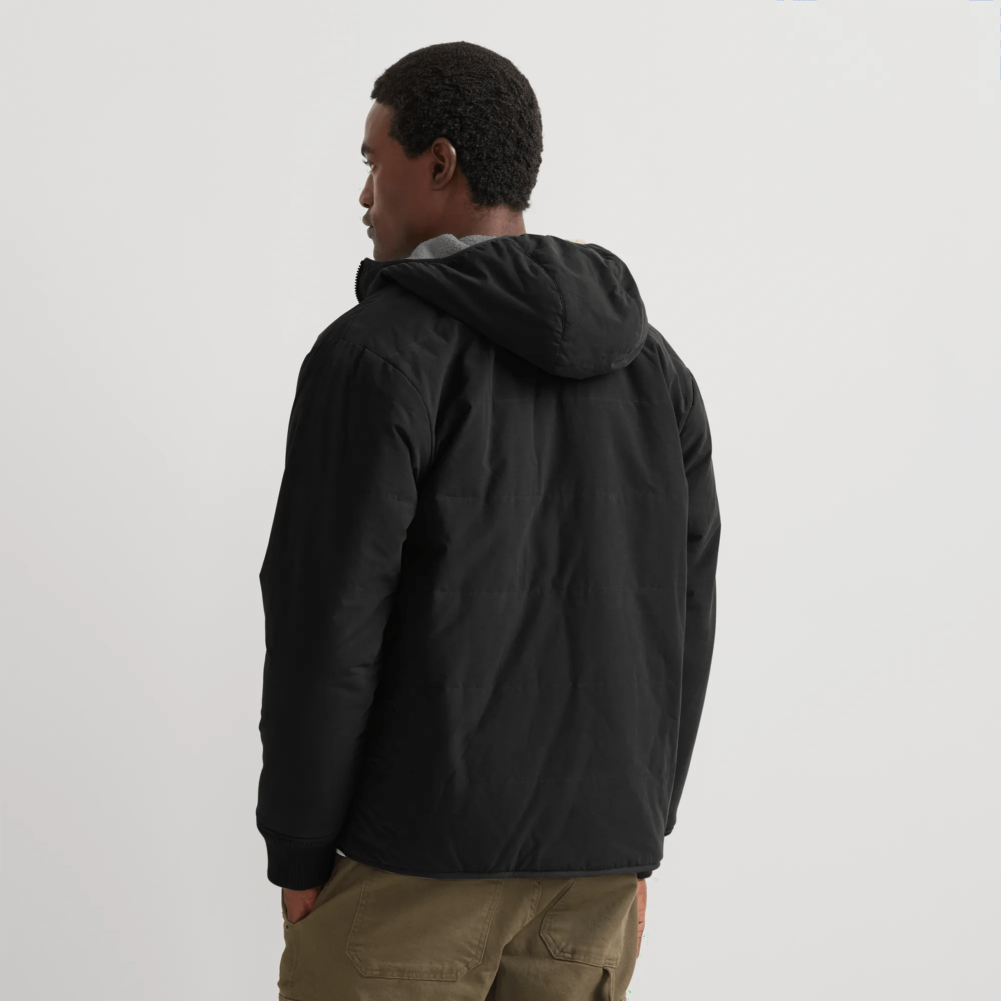 Men's Buckhorn Reversible Faux Shearling-Lined Hooded Jacket - Image 2