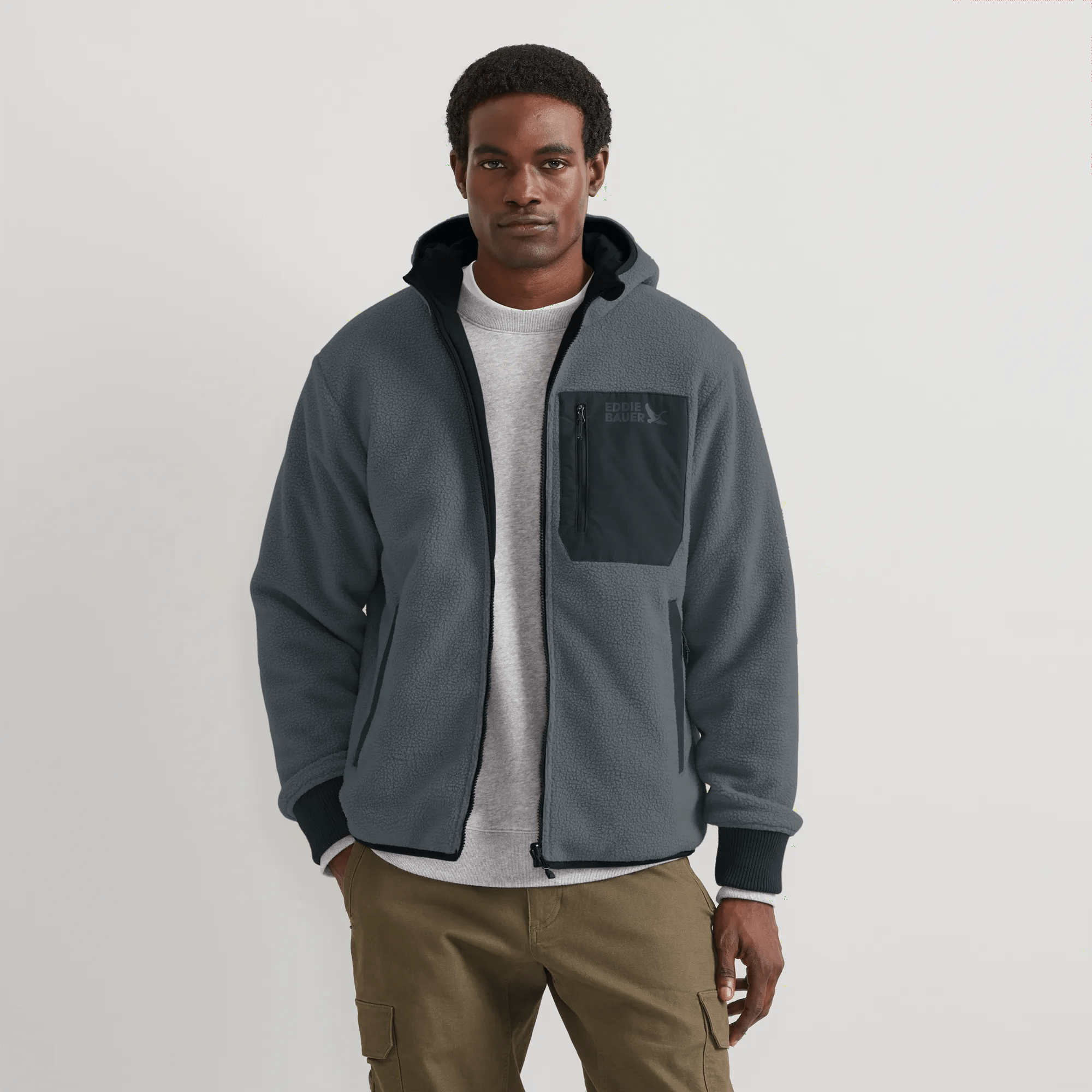 Men's Buckhorn Reversible Faux Shearling-Lined Hooded Jacket - Image 3