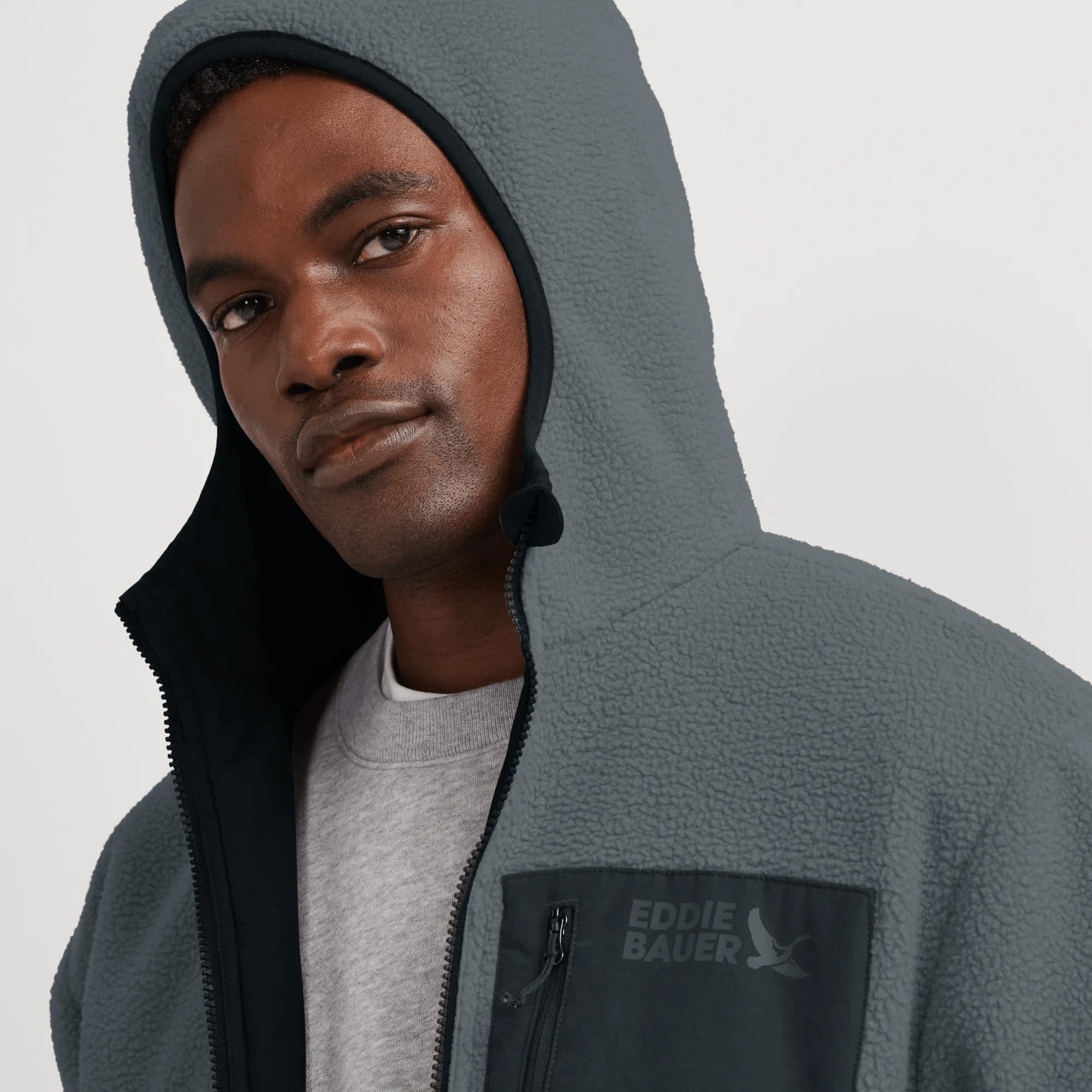 Men's Buckhorn Reversible Faux Shearling-Lined Hooded Jacket - Image 4