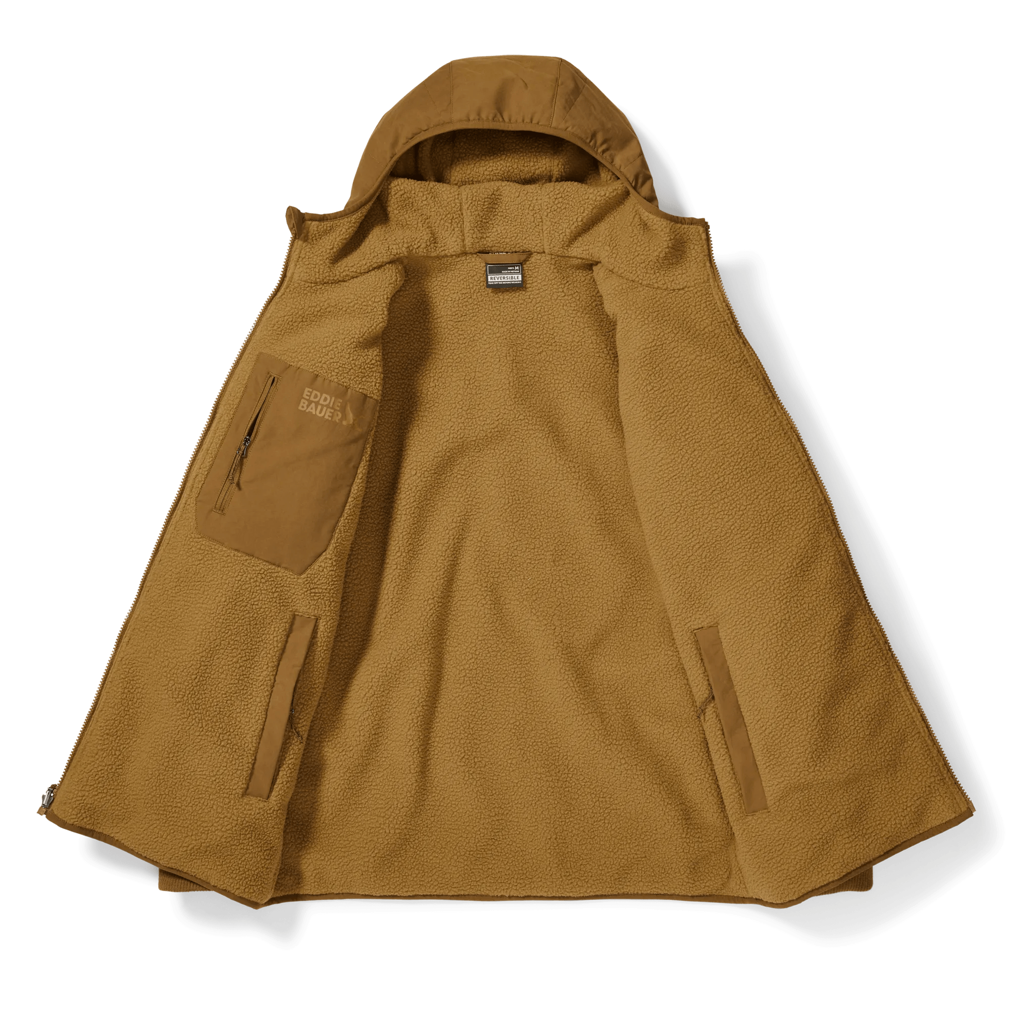 Men's Buckhorn Reversible Faux Shearling-Lined Hooded Jacket - Image 4