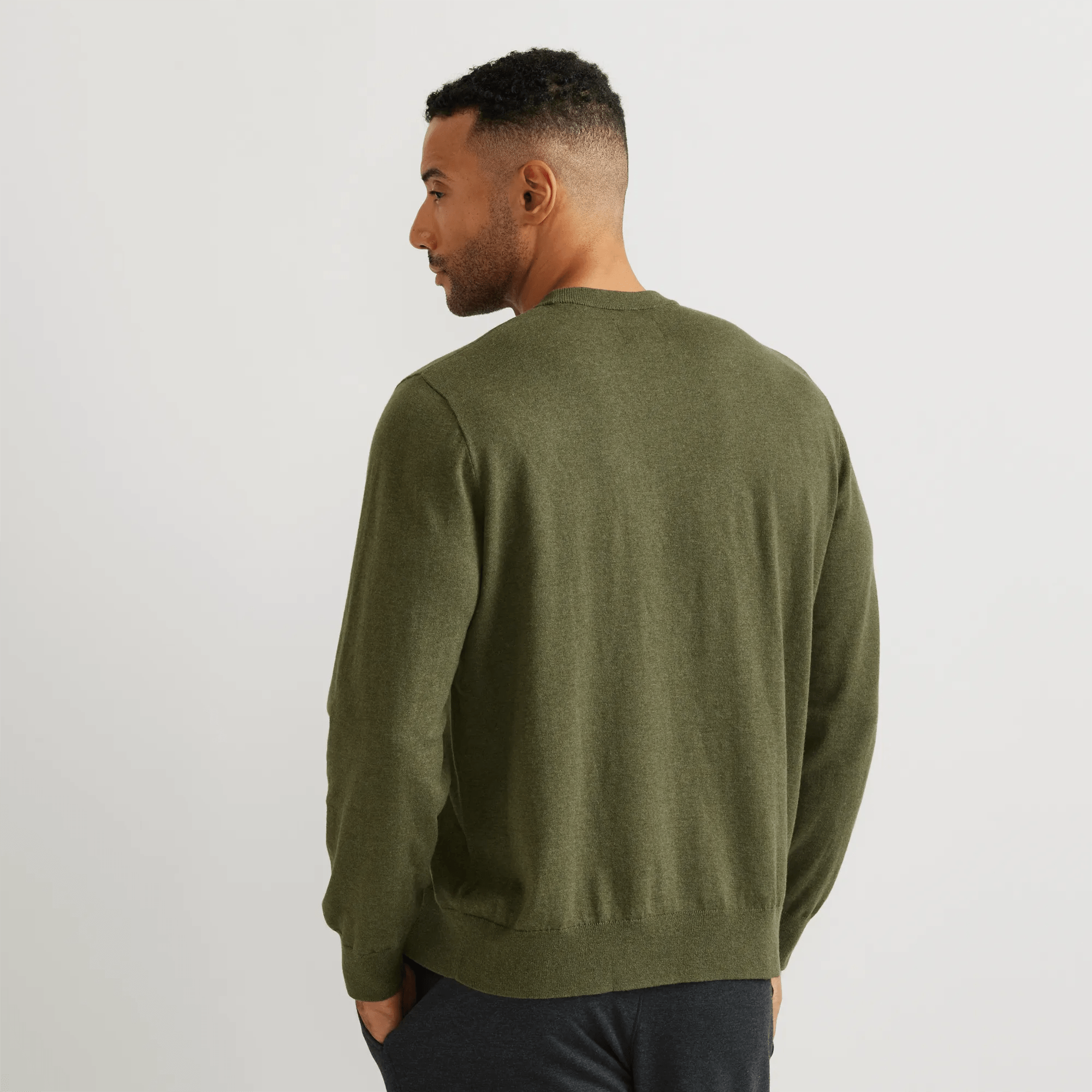 Men's Classic Merino Blend Crewneck Sweater - Image 2