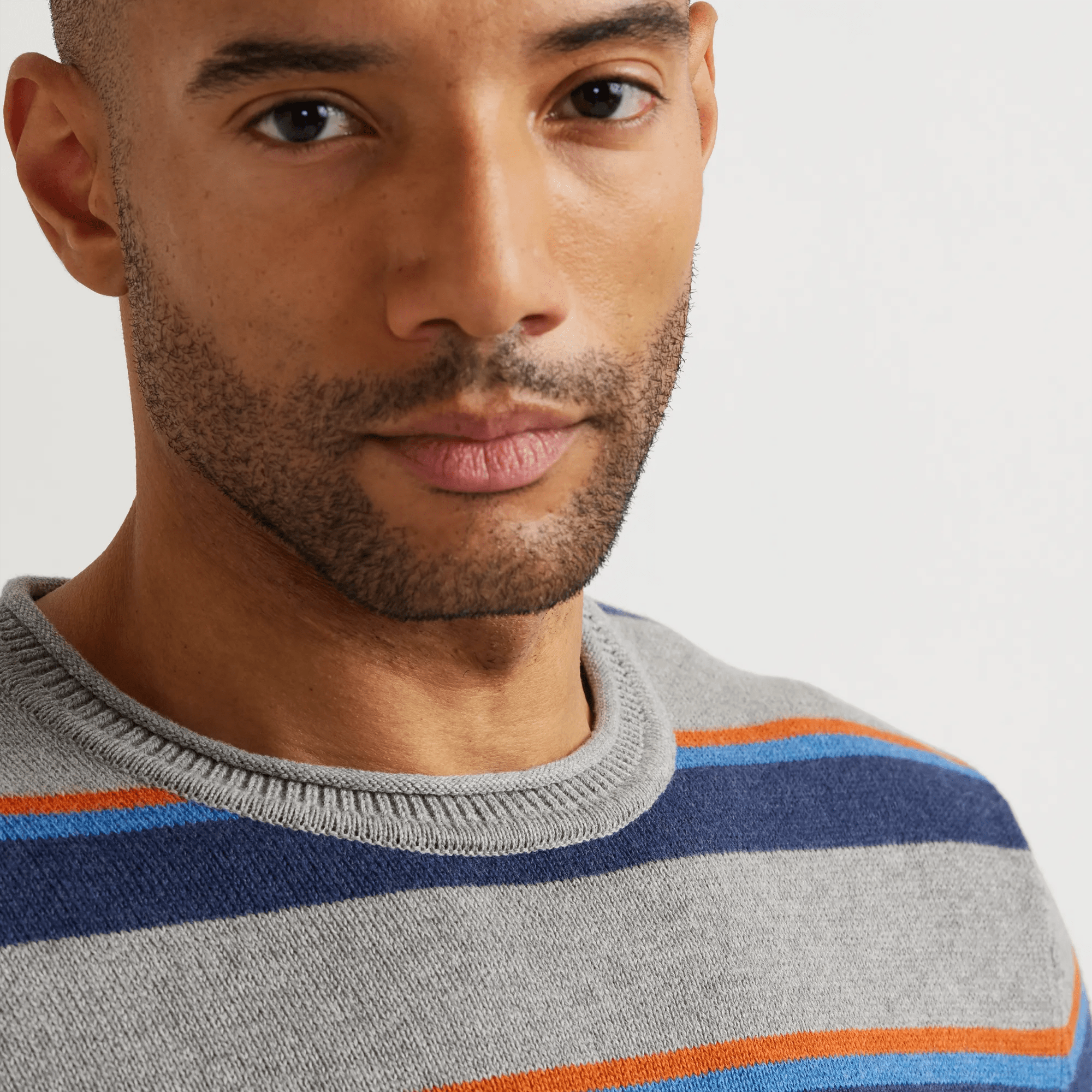 Men's Signature Roll Neck Sweater - Stripe - Image 3