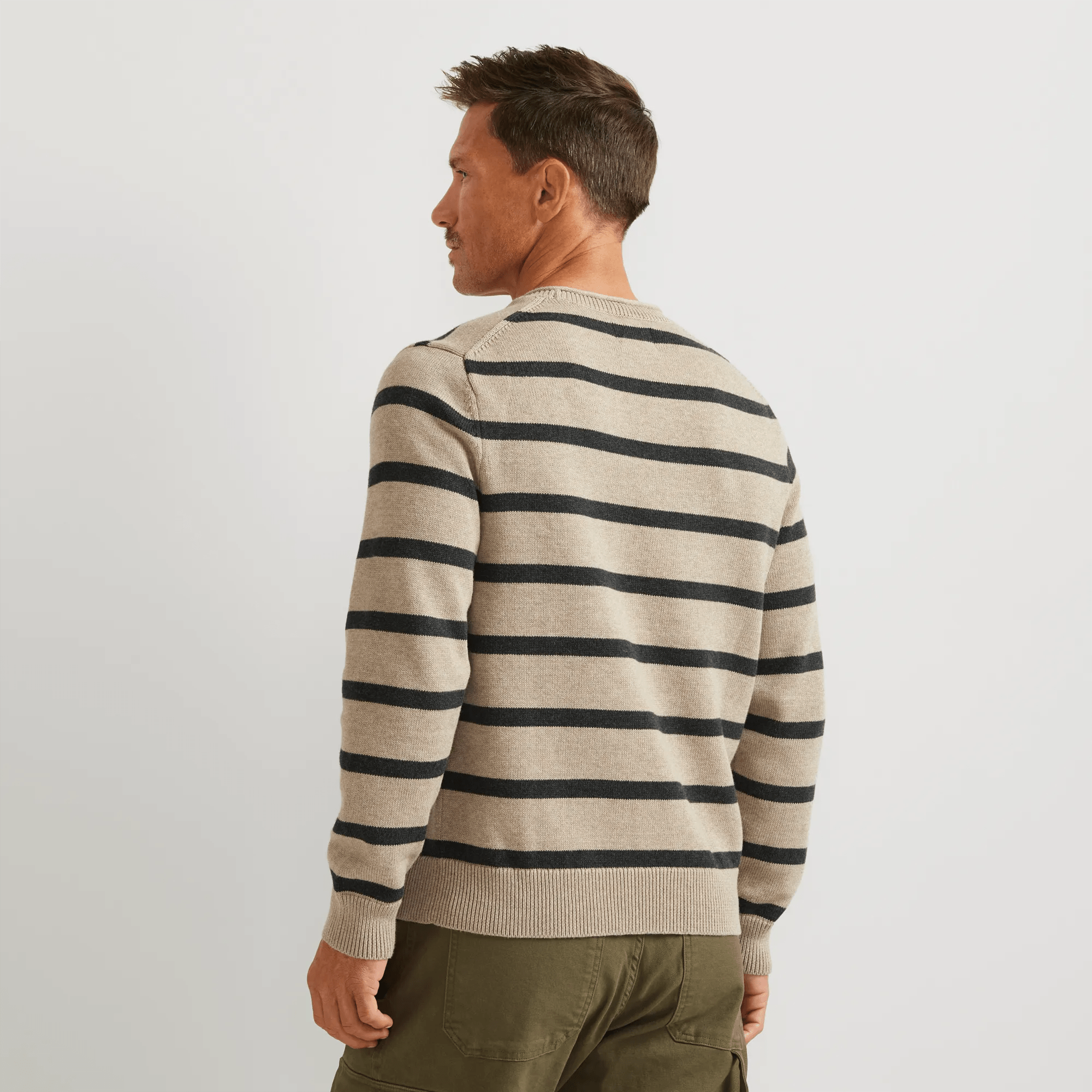 Men's Signature Roll Neck Sweater - Stripe - Image 2