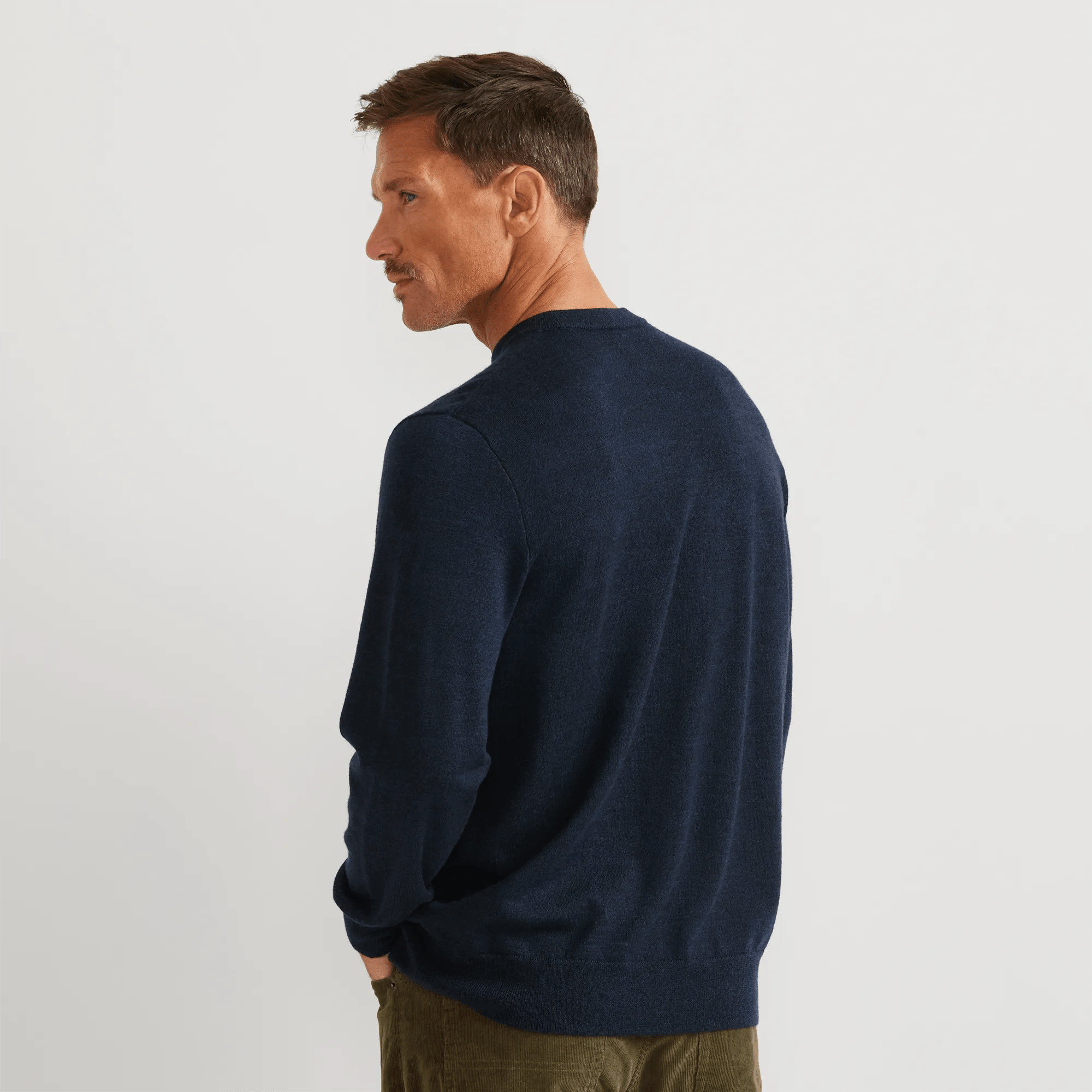 Men's Signature Merino Wool Crewneck Sweater - Image 2