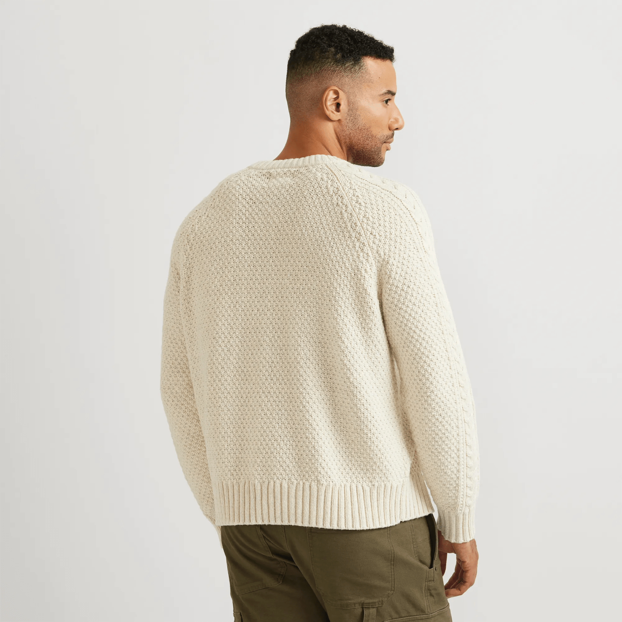 Men's Premium Heritage Cable Crew Sweater - Image 2