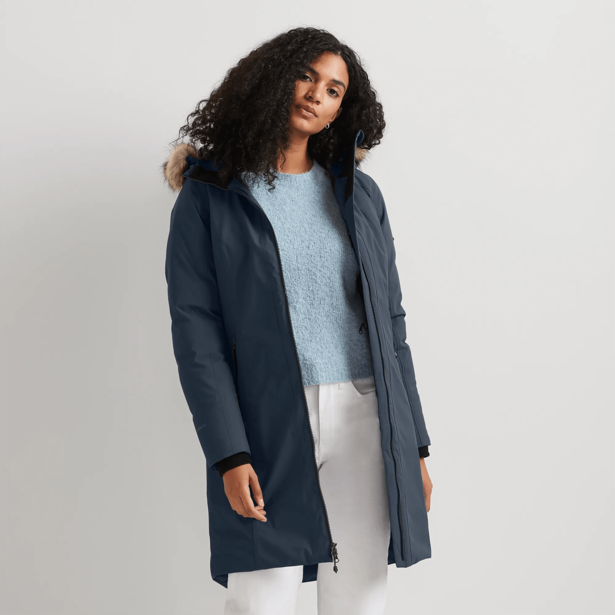 Women's Olympia Waterproof Down Hooded Stadium Coat - Image 4