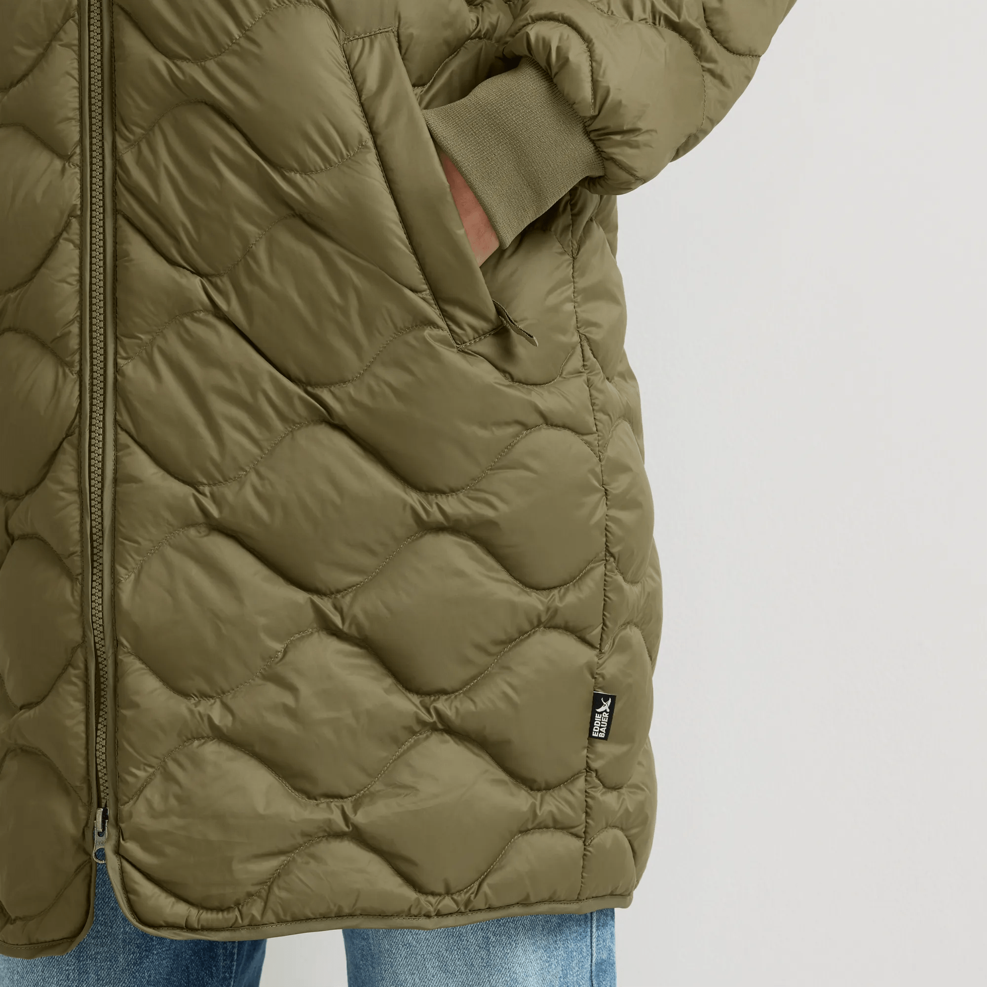 Women's Shaw Long Down Bomber Jacket - Image 3