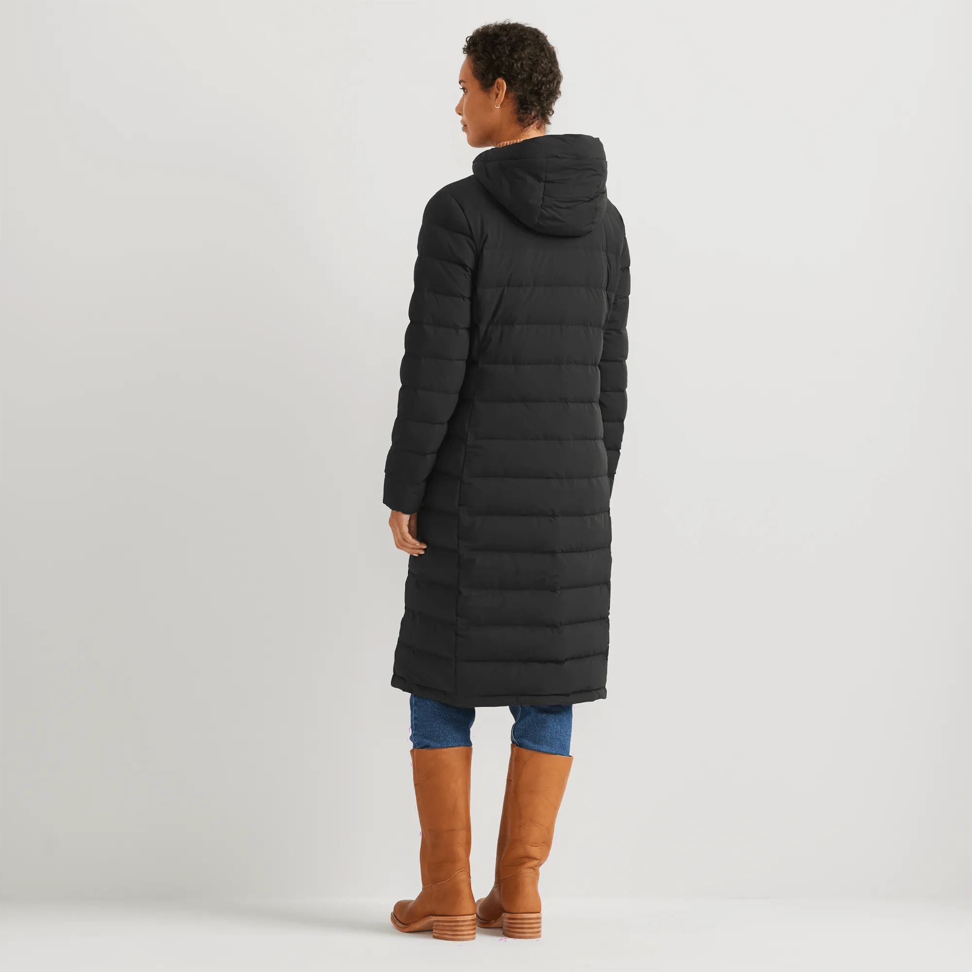 Women's EB Stretch Down Hooded Duffle Coat - Image 2