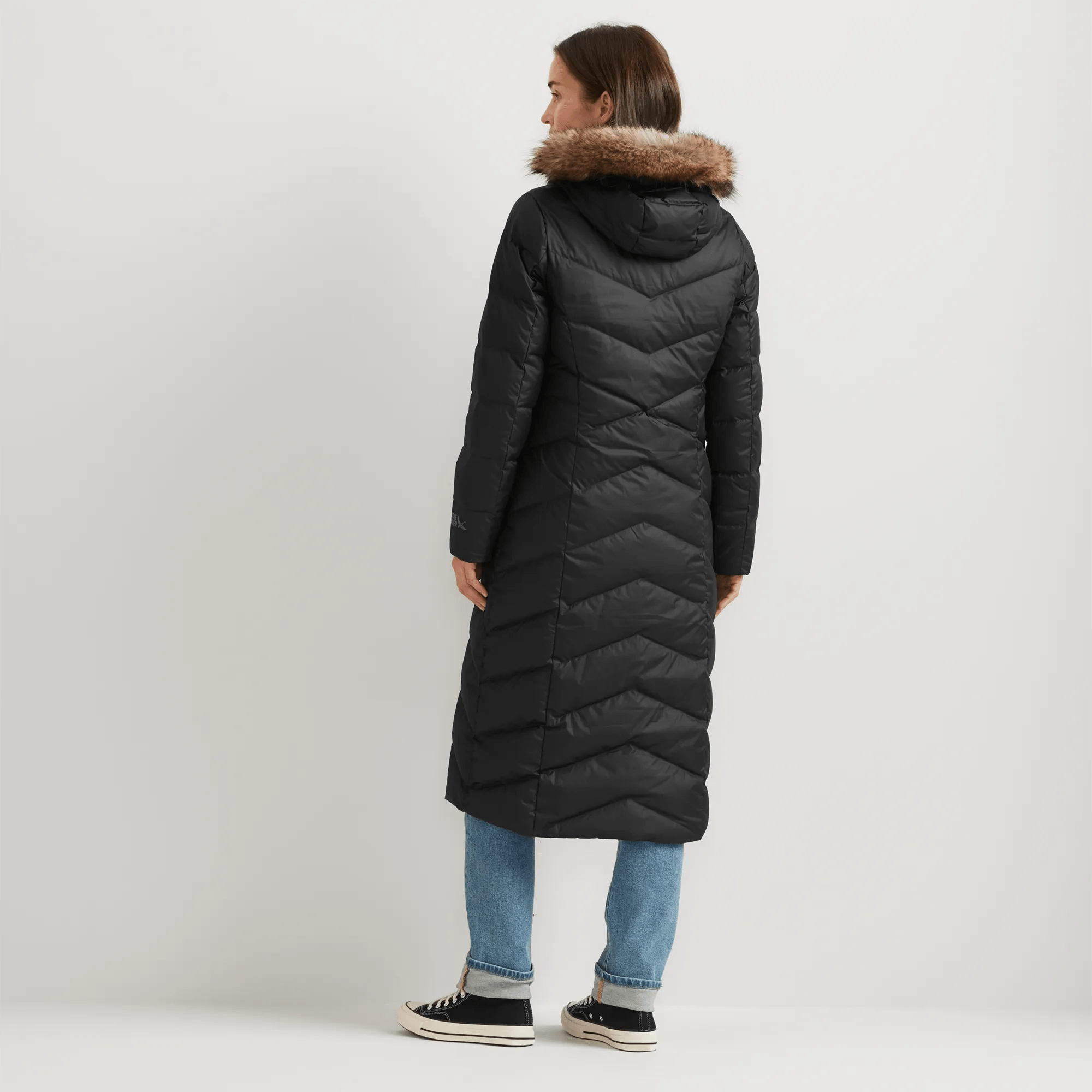 Women's Classic Down Hooded Duffle Coat - Image 2