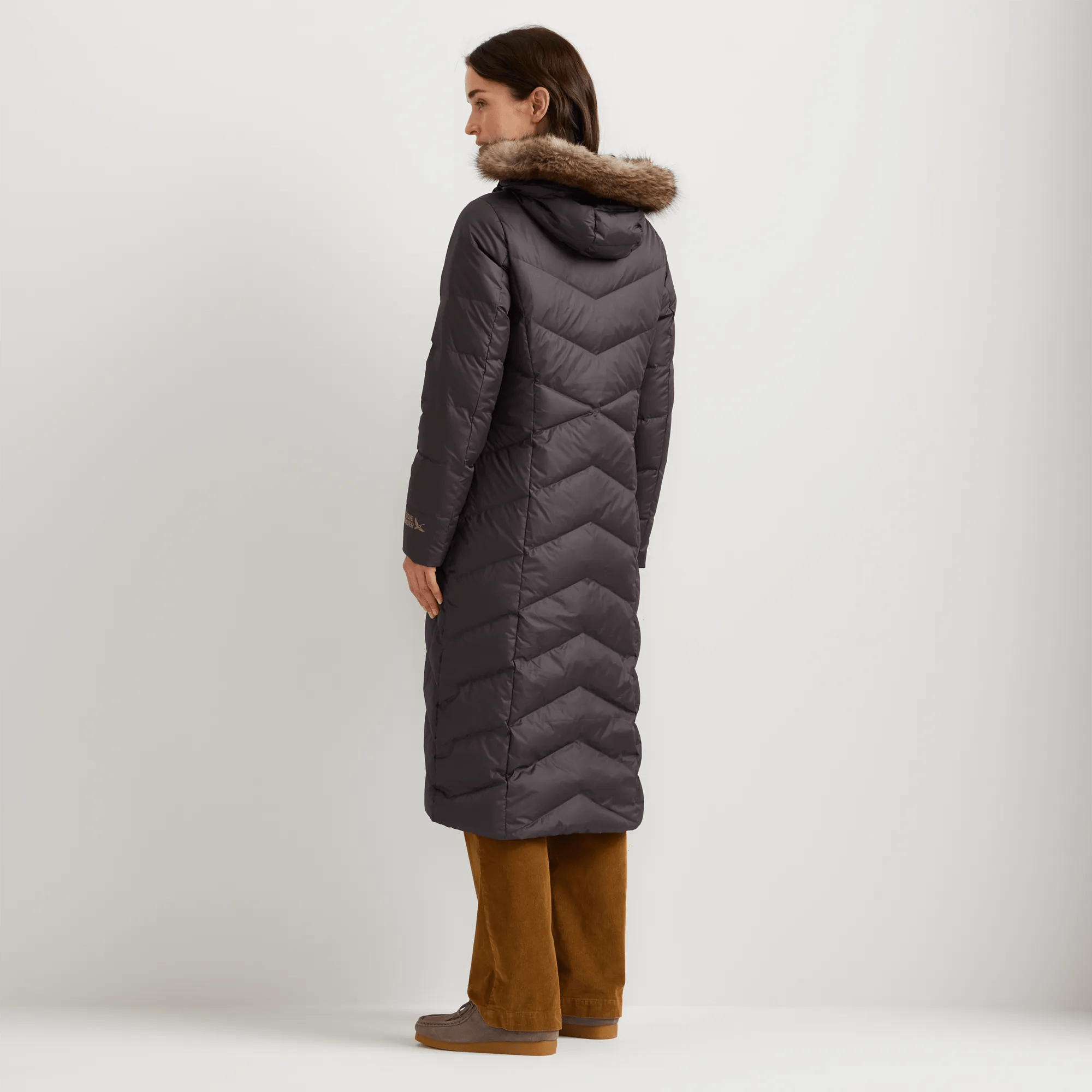 Women's Classic Down Hooded Duffle Coat - Image 2