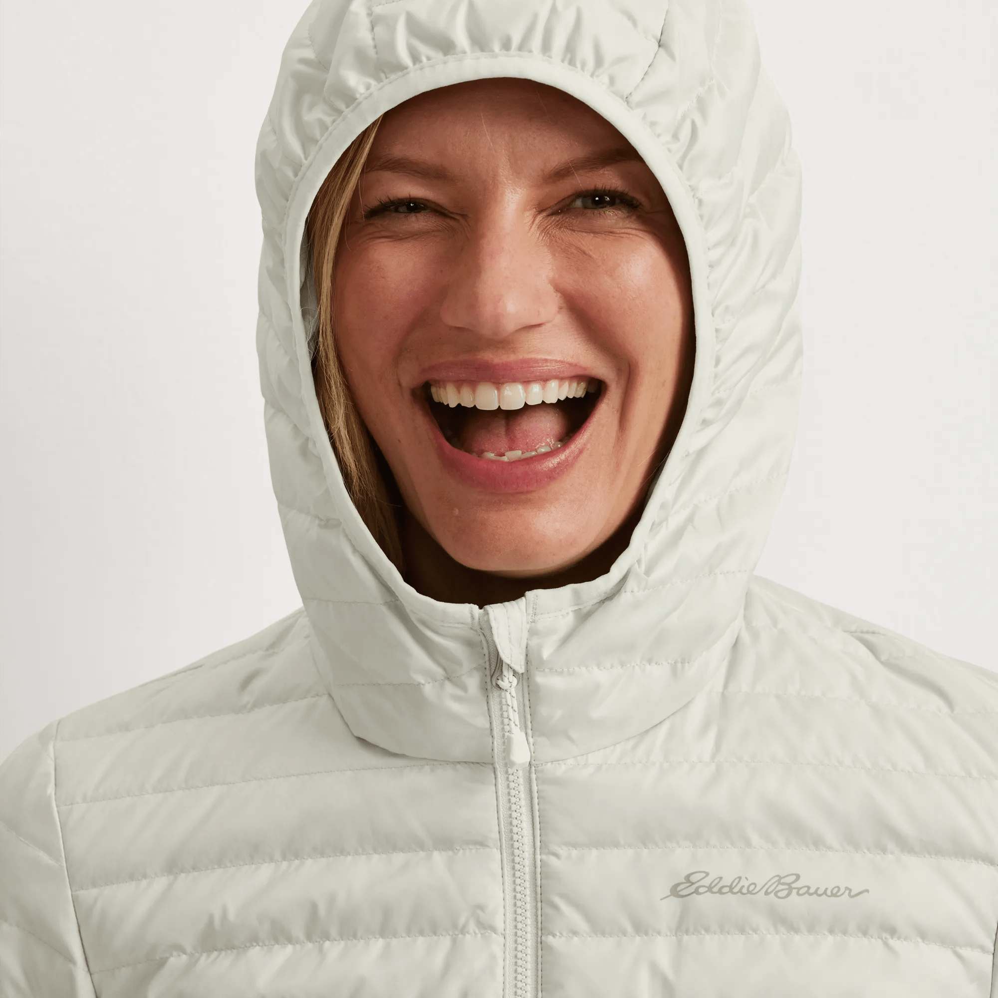 Women's Microlight Packable Down Hooded Jacket - Image 3