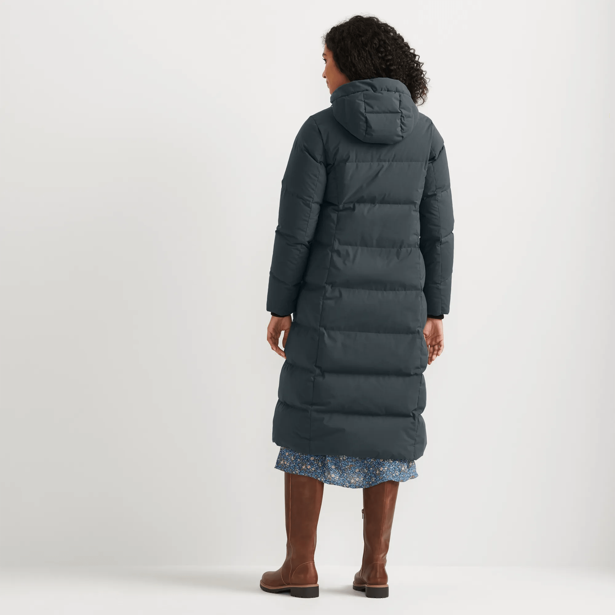 Women's Essential Down Hooded Duffle Coat - Image 2