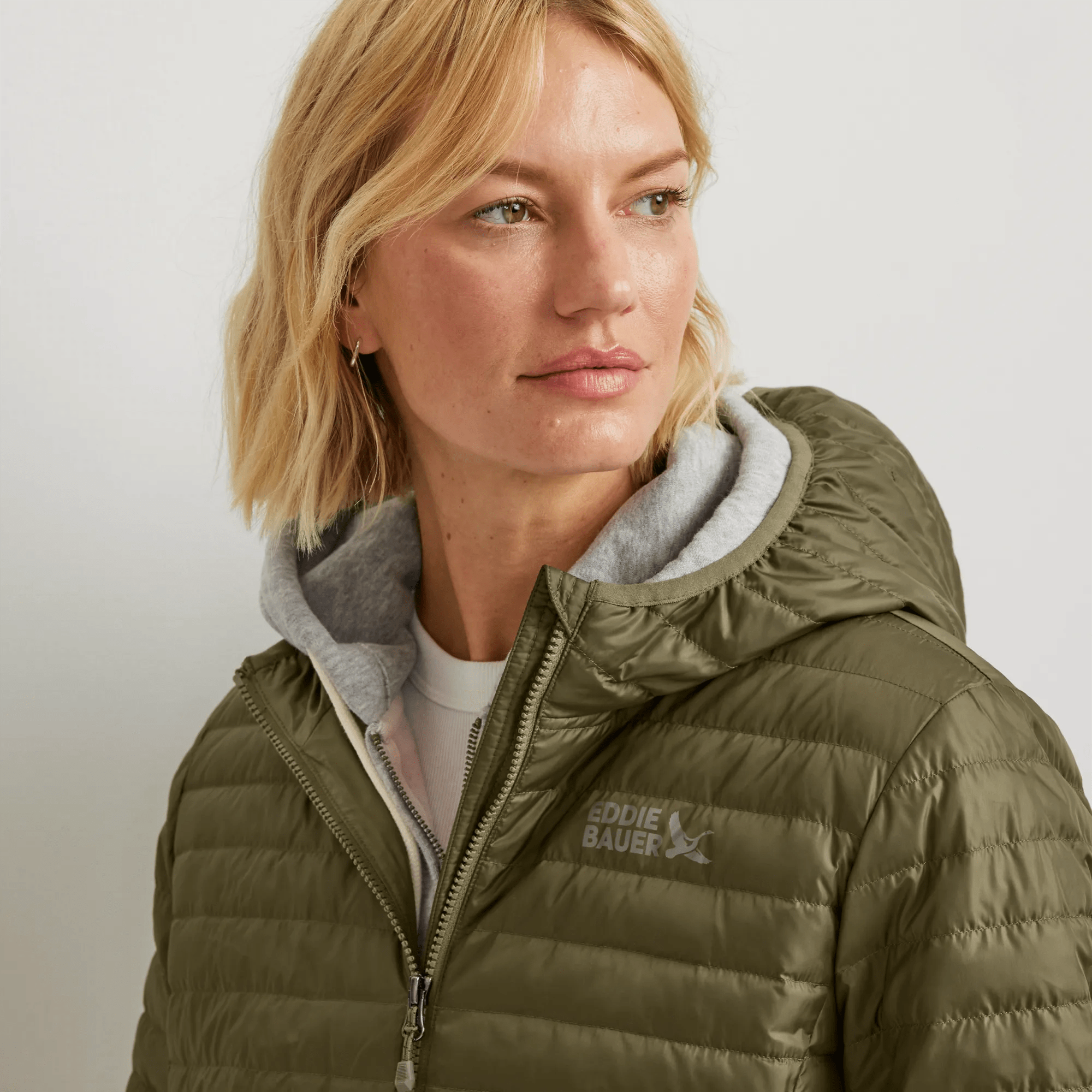Women's Microlight Packable Down Hooded Parka - Image 3