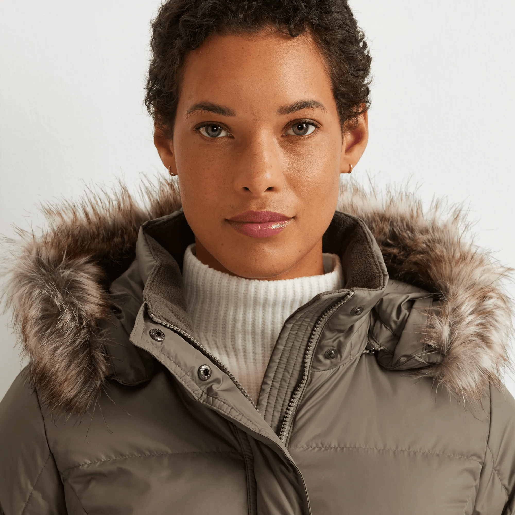 Women's Lodge Down Hooded Duffle Coat - Image 3