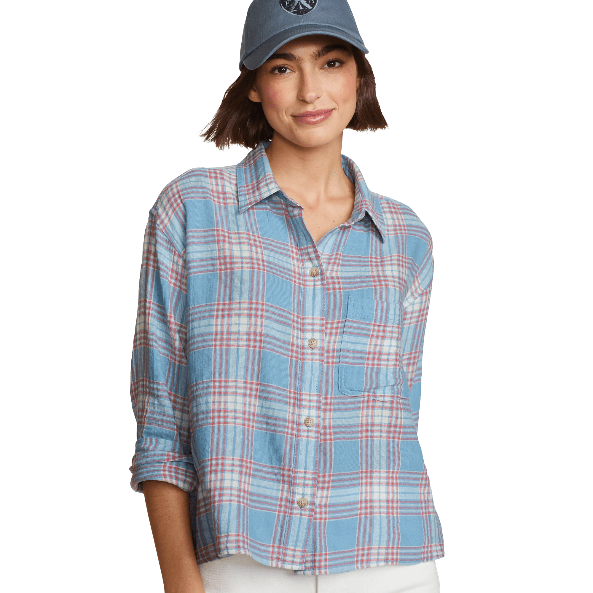 Women's High Tide Long-Sleeve Cropped Flannel - Image 3