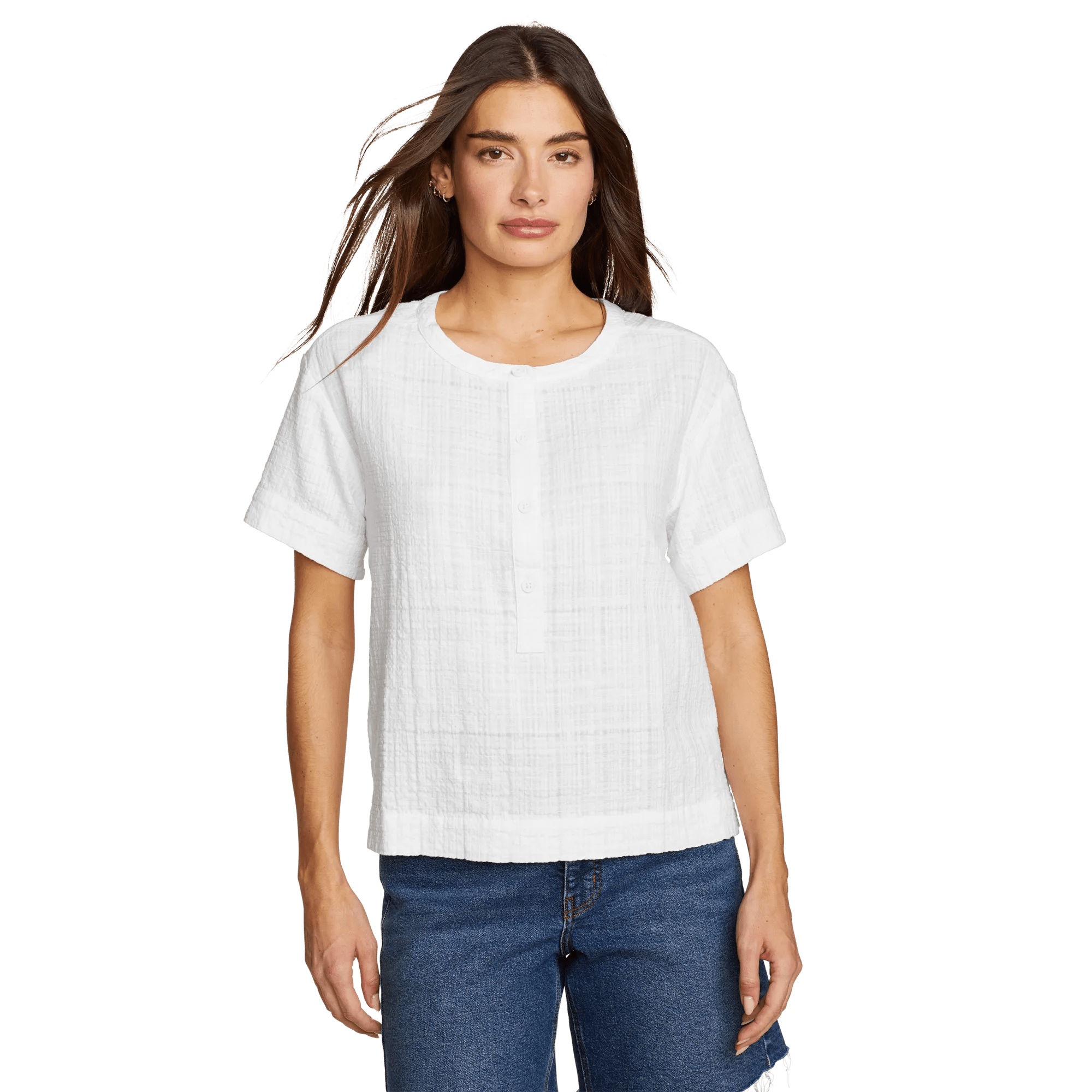 Women's Sun¡¯s Up Short-Sleeve Gauze Shirt - Image 3