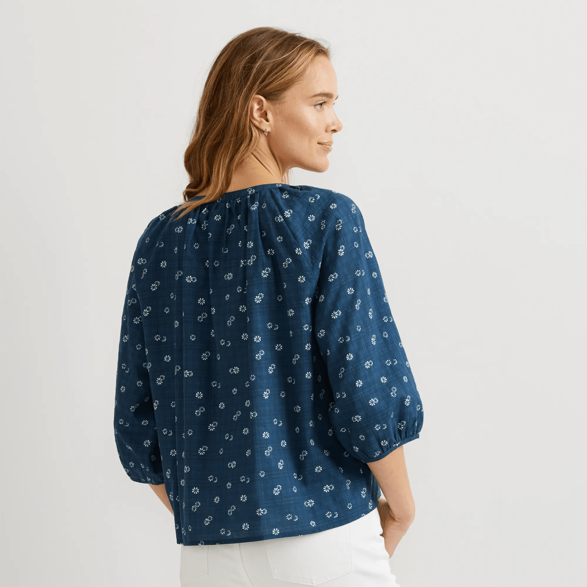 Women's Meadow Texture Quarter-Sleeve Top - Image 2