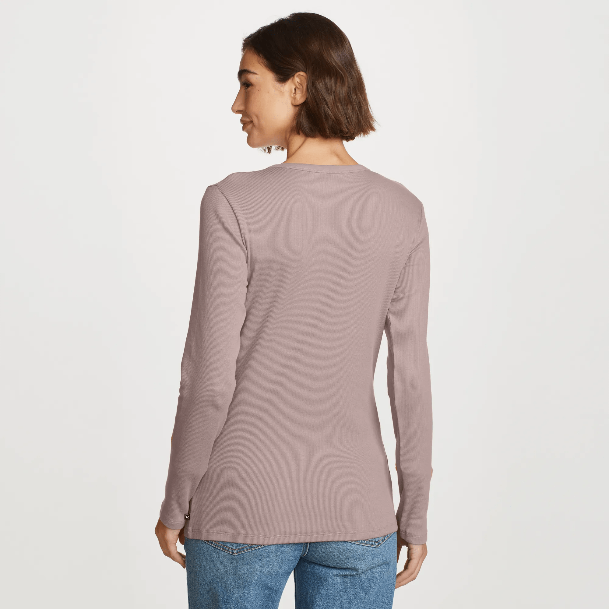 Women's Essentials Ribbed Crew Long-Sleeve Shirt - Image 2