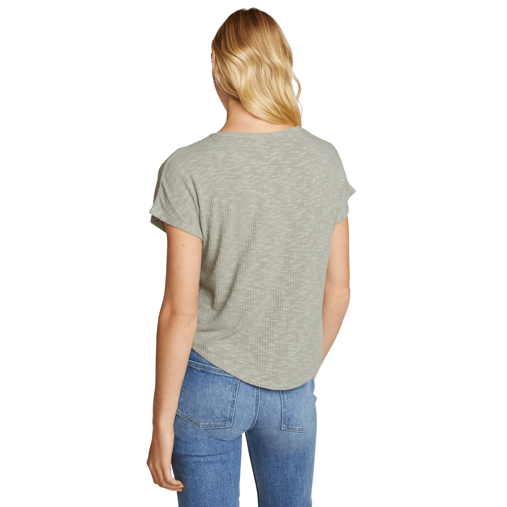 Women's Revive Ribbed Scoop-Neck T-Shirt - Image 2