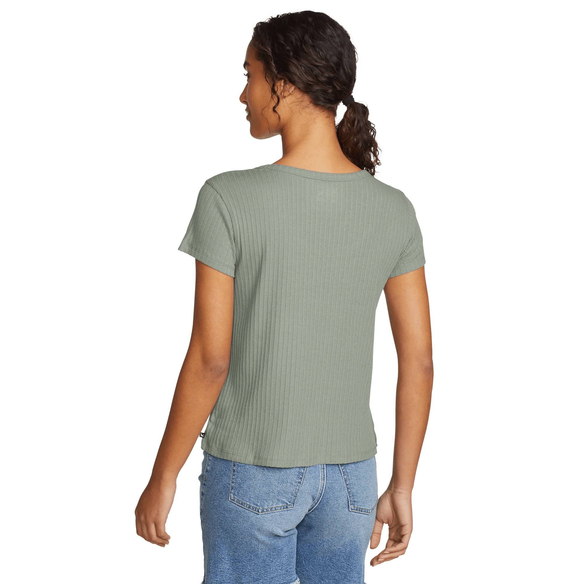 Women's Seaside Ribbed Scoop Neck T-Shirt - Image 2