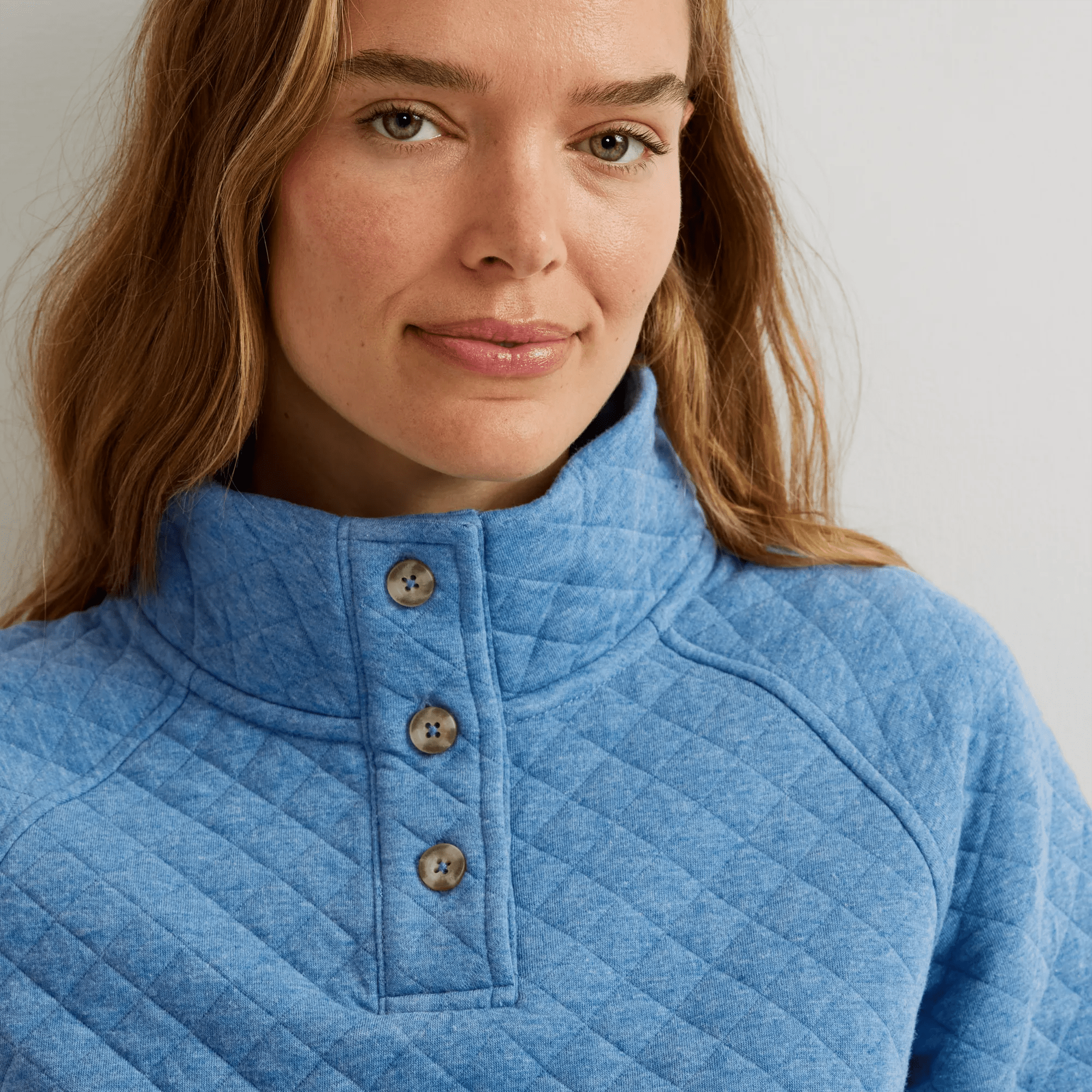 Women's Quilted Button-Up Mockneck - Image 3