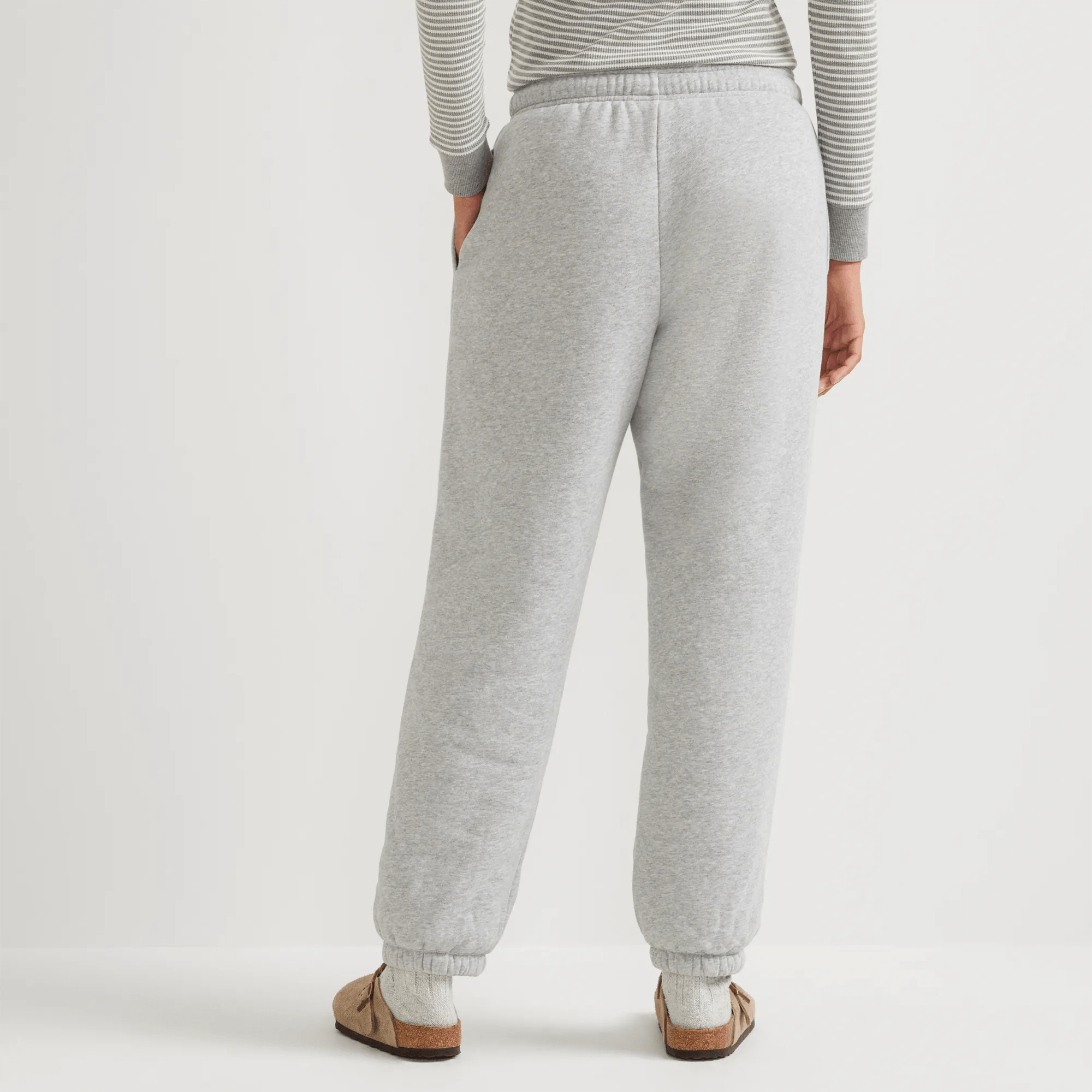 Women's Vintage Soft Faux Shearling-Lined Jogger Sweatpants - Image 2