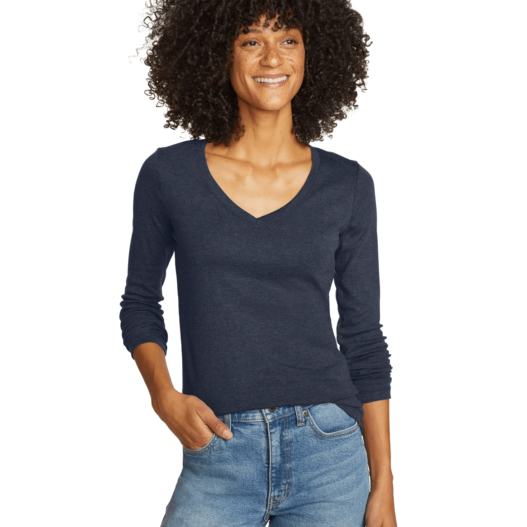 Women's Favorite Long-Sleeve V-Neck T-Shirt - Image 3