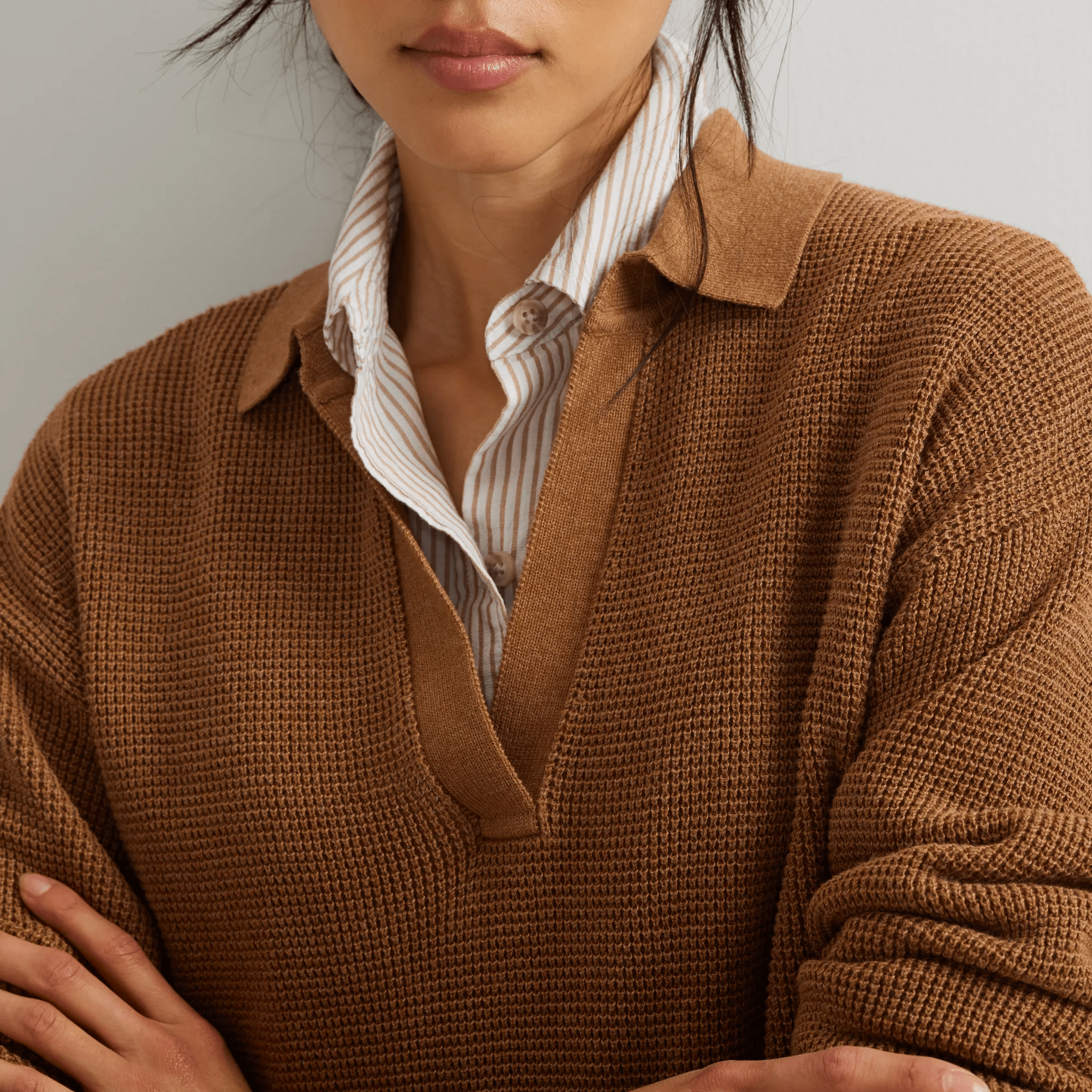 Women's Signature Johnny Collar Sweater - Image 3