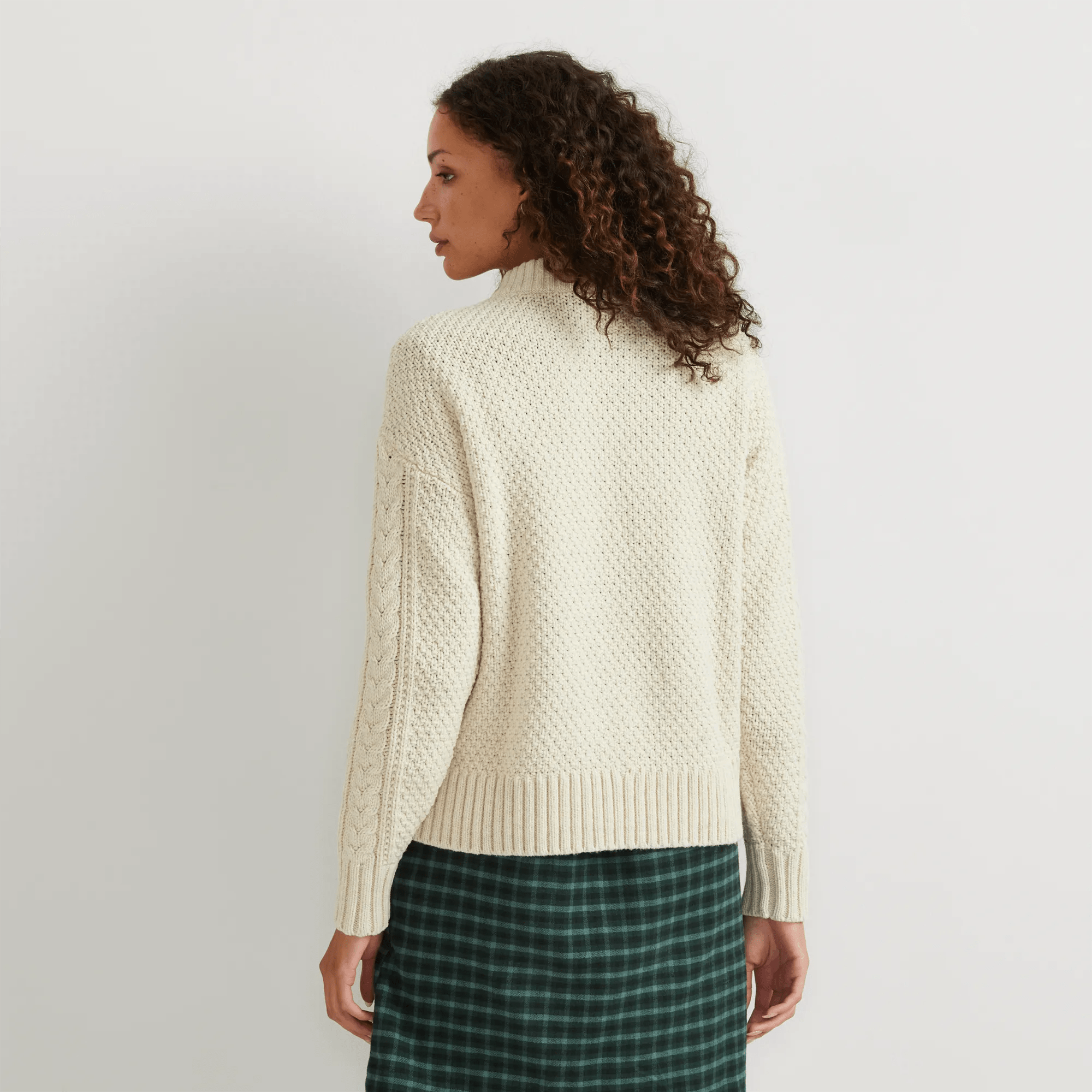 Women's Premium Heritage Cable Crew Sweater - Image 2