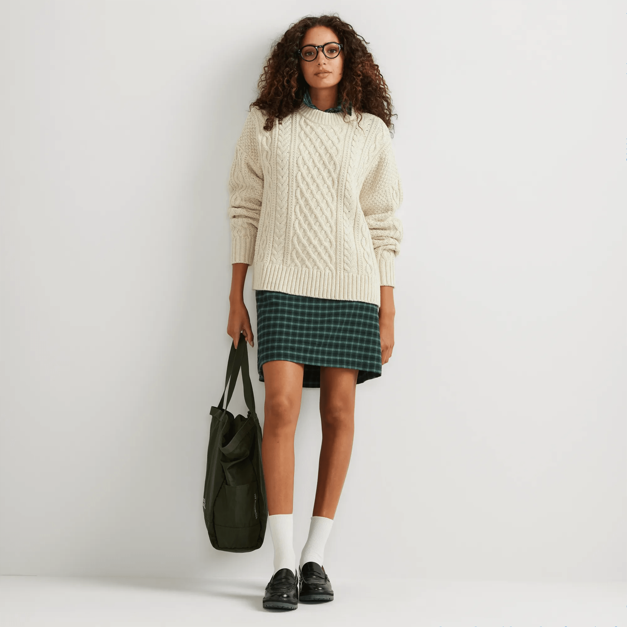 Women's Premium Heritage Cable Crew Sweater - Image 5