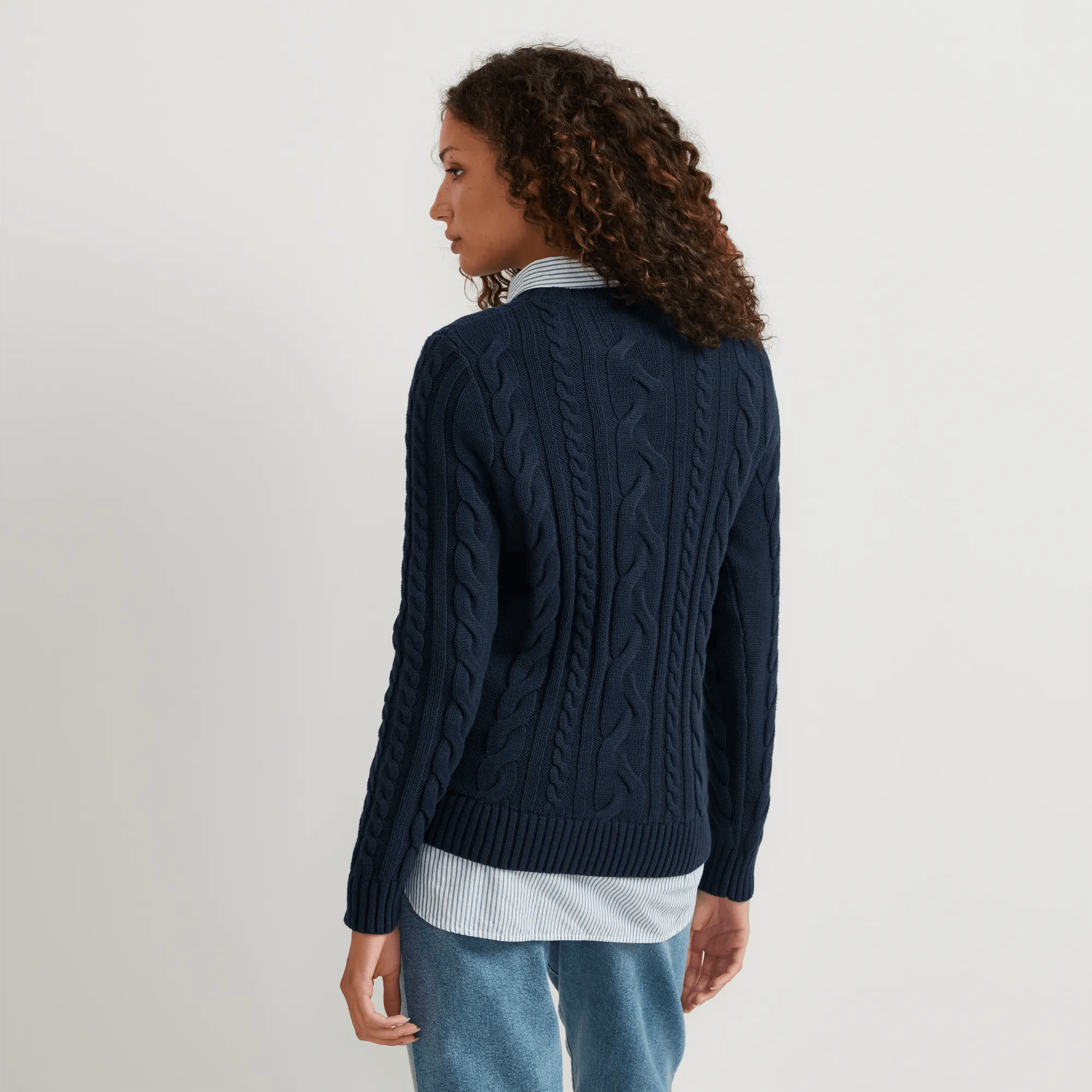 Women's Classic Cable Crew Sweater - Image 2