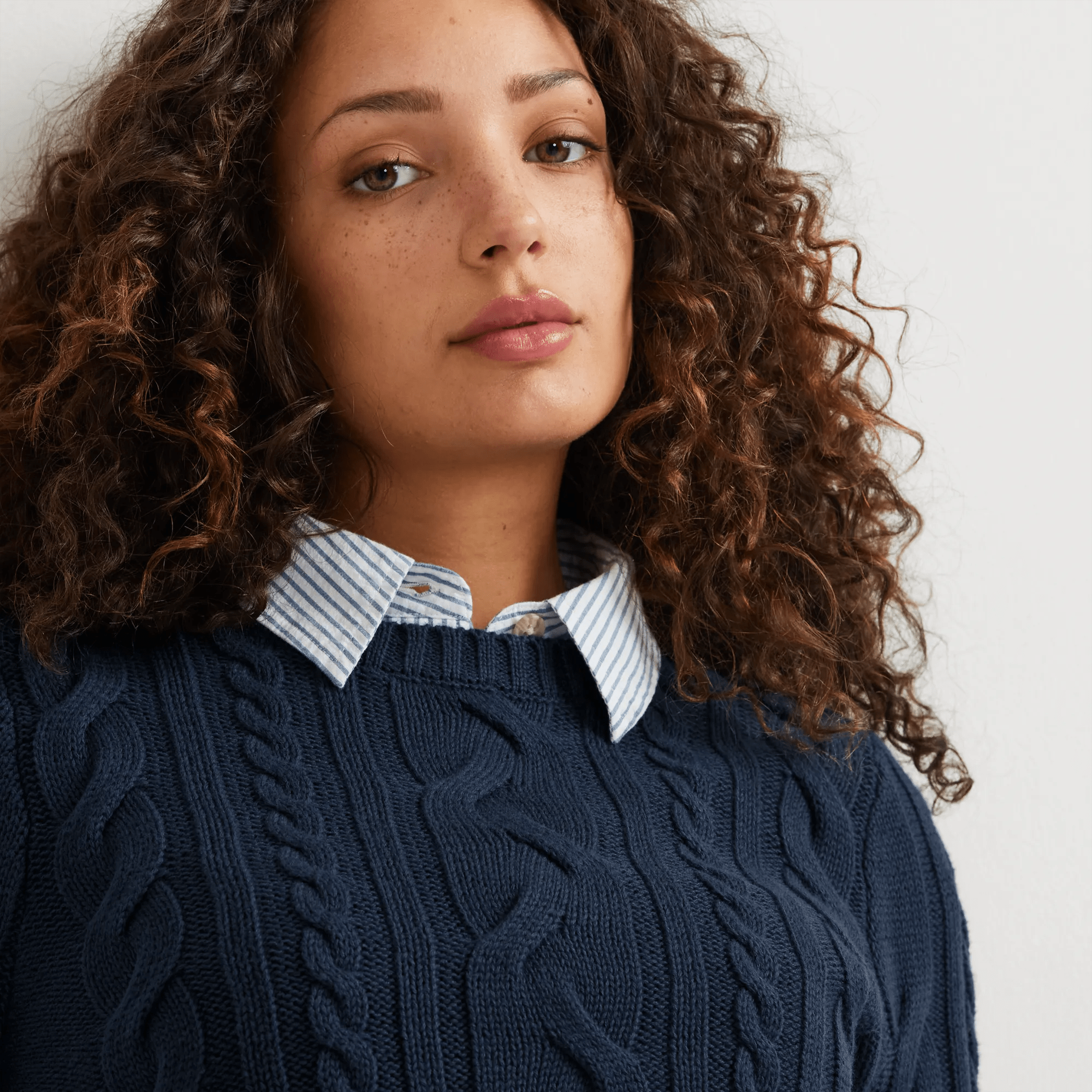 Women's Classic Cable Crew Sweater - Image 3