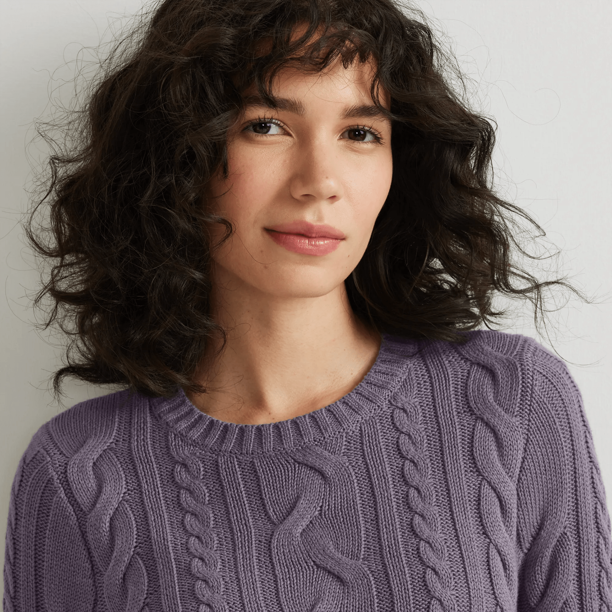 Women's Classic Cable Crew Sweater - Image 3