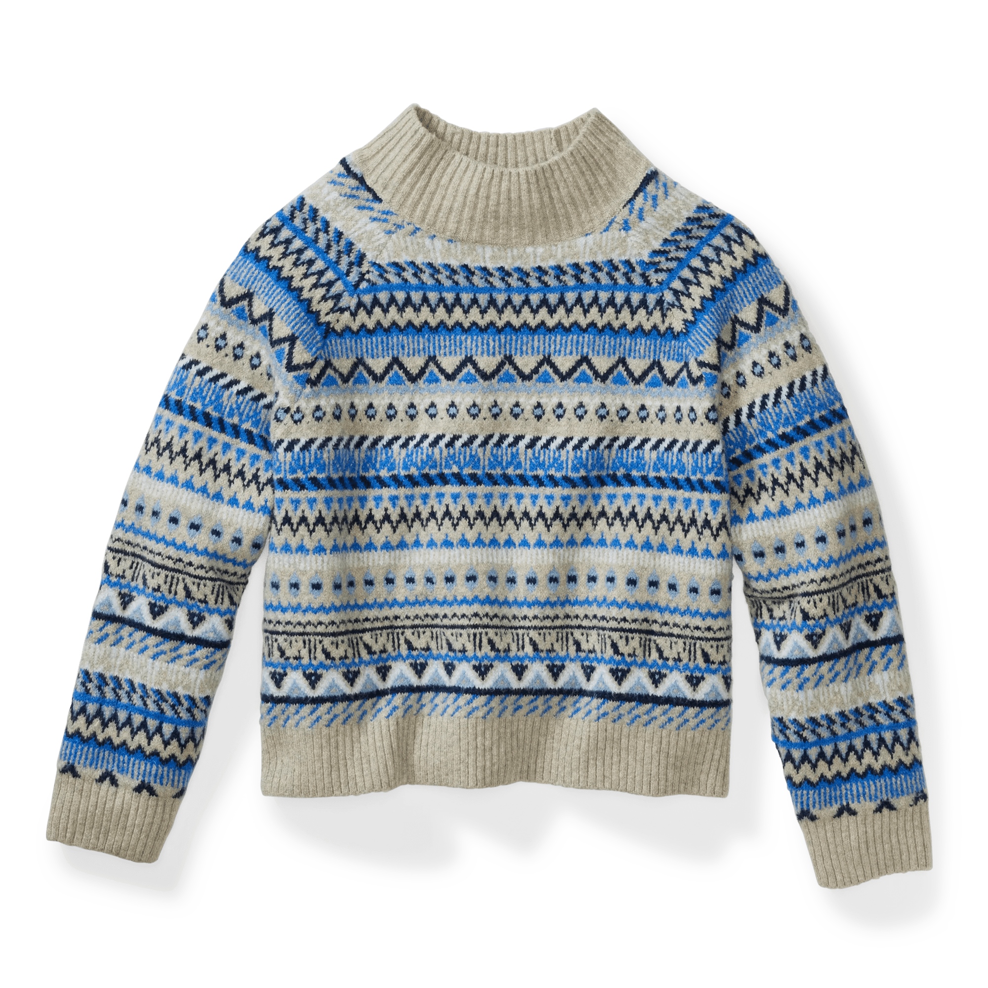Women's Warm Tidings Mock Neck Sweater - Fair Isle Pattern - Image 4