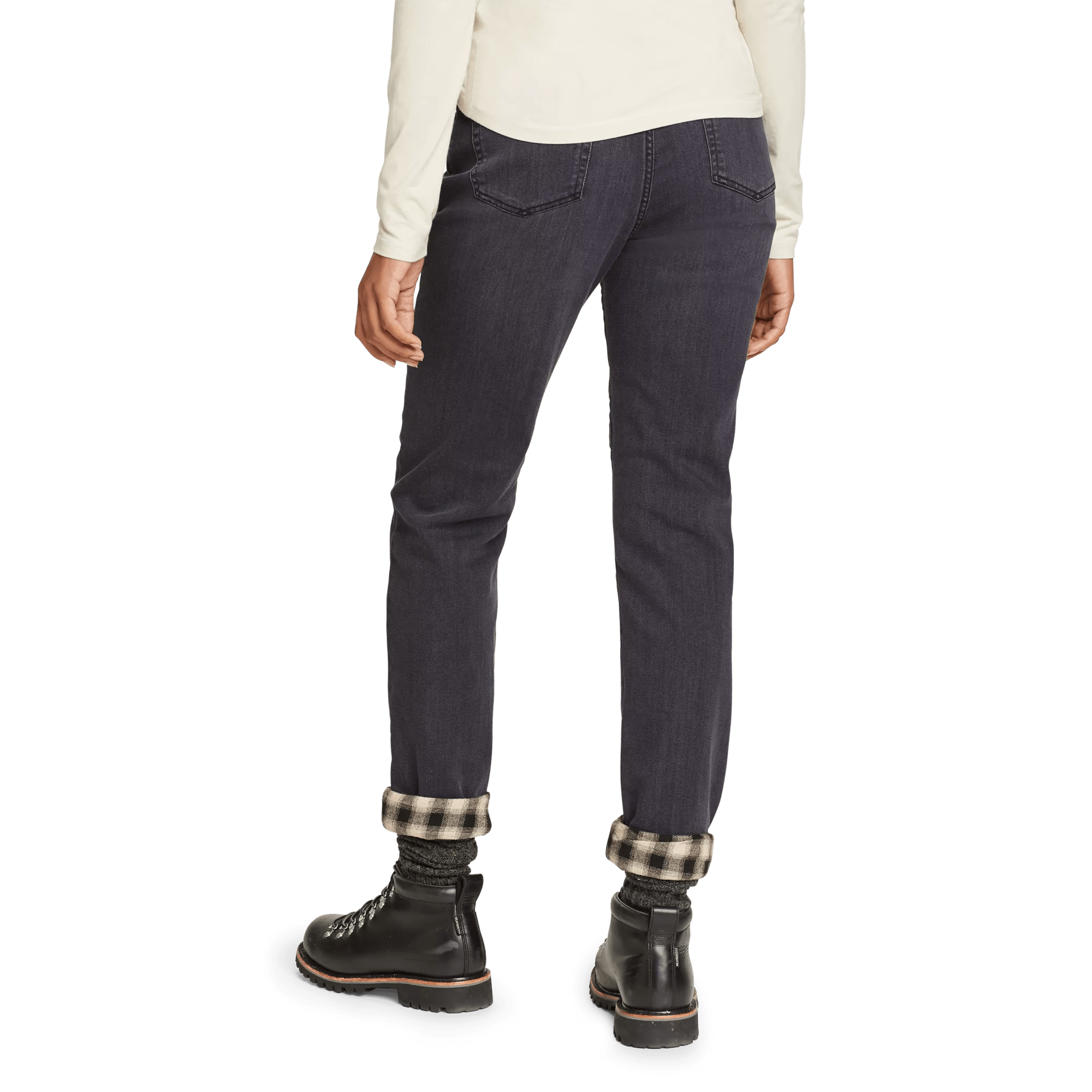Women's Boyfriend Flannel-Lined Jeans - Image 2