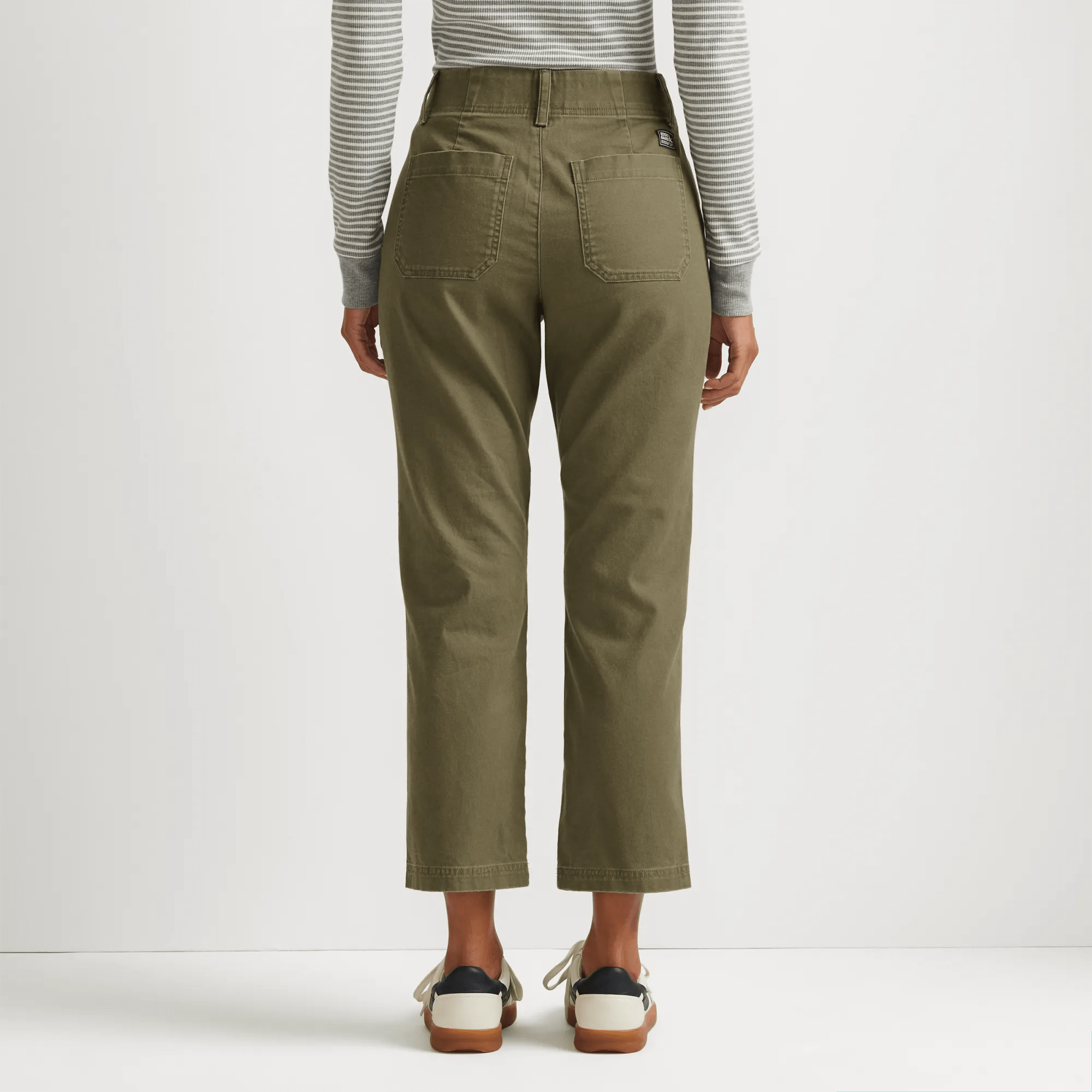 Women's Utility Stretch Canvas Kick Cropped Pants - Image 2