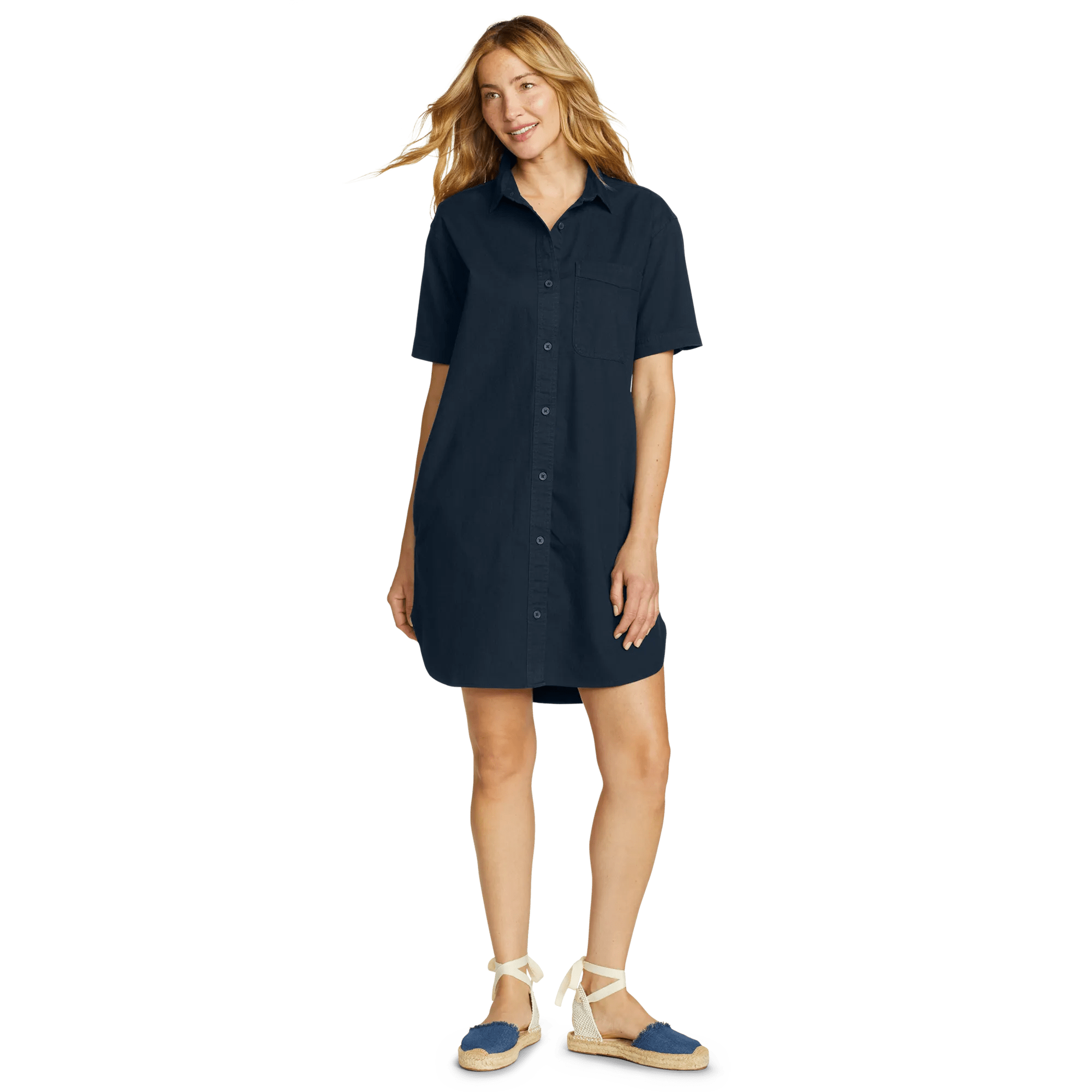 Women's Everyday Cotton Shirt Dress - Image 3