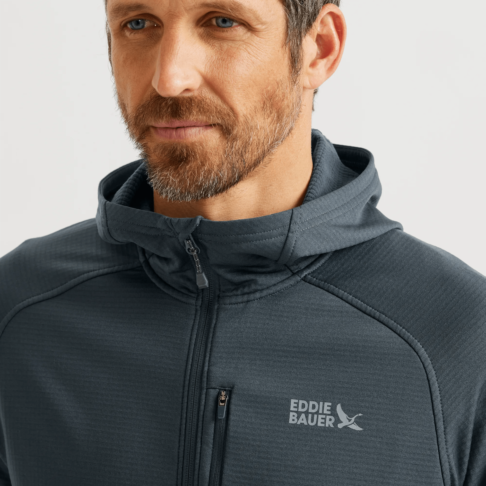 Men's High Route Grid Fleece-Lined Full-Zip Hoodie - Image 3