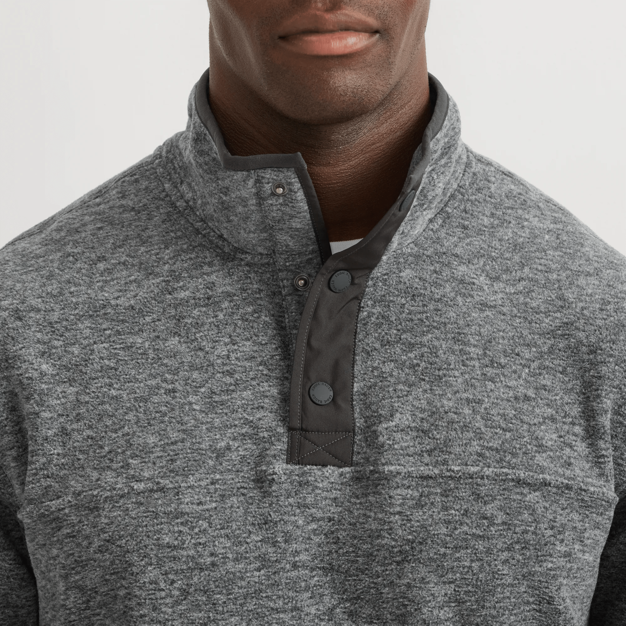 Men's Chutes Fleece Snap Mock Pullover - Image 3