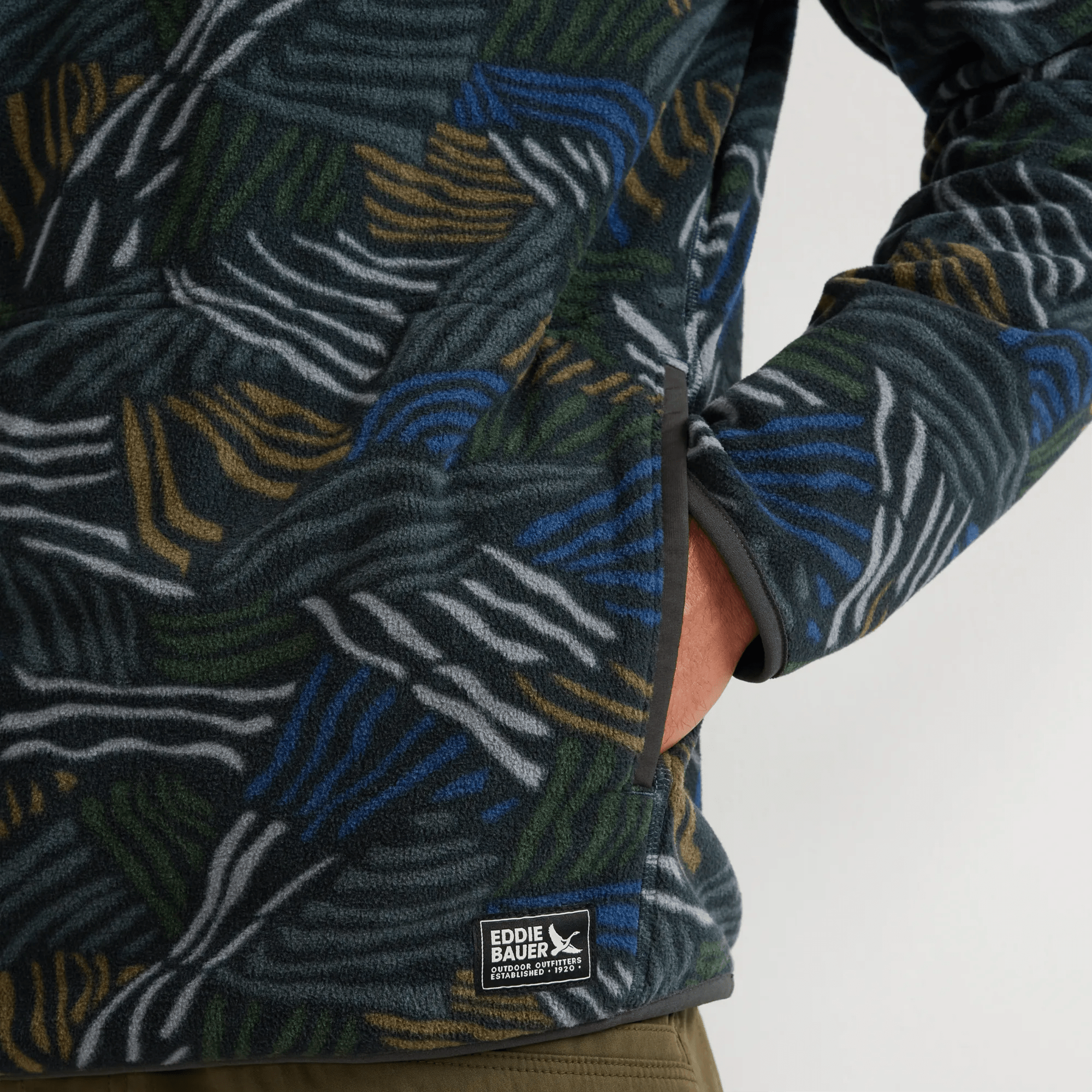 Men's Chutes Fleece Snap Mock Pullover - Image 3