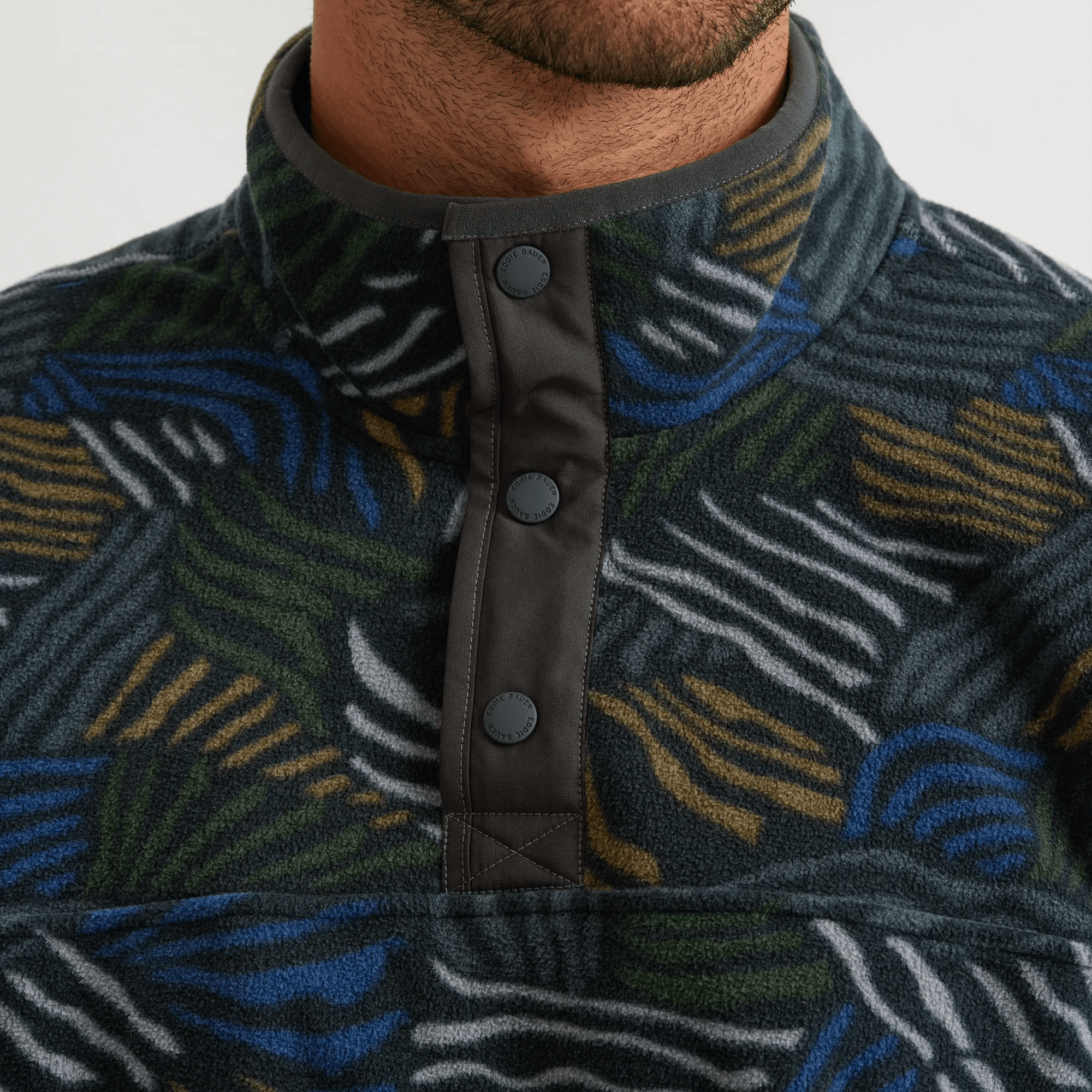 Men's Chutes Fleece Snap Mock Pullover - Image 4