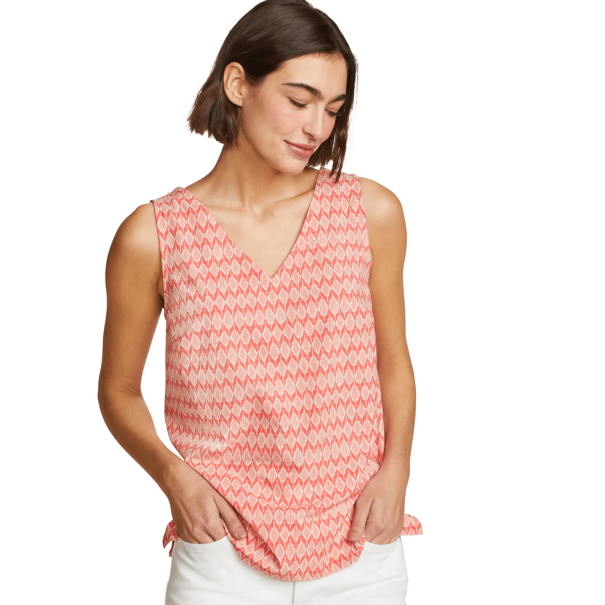 Women's Departure V-Neck Tank Top - Print - Image 3