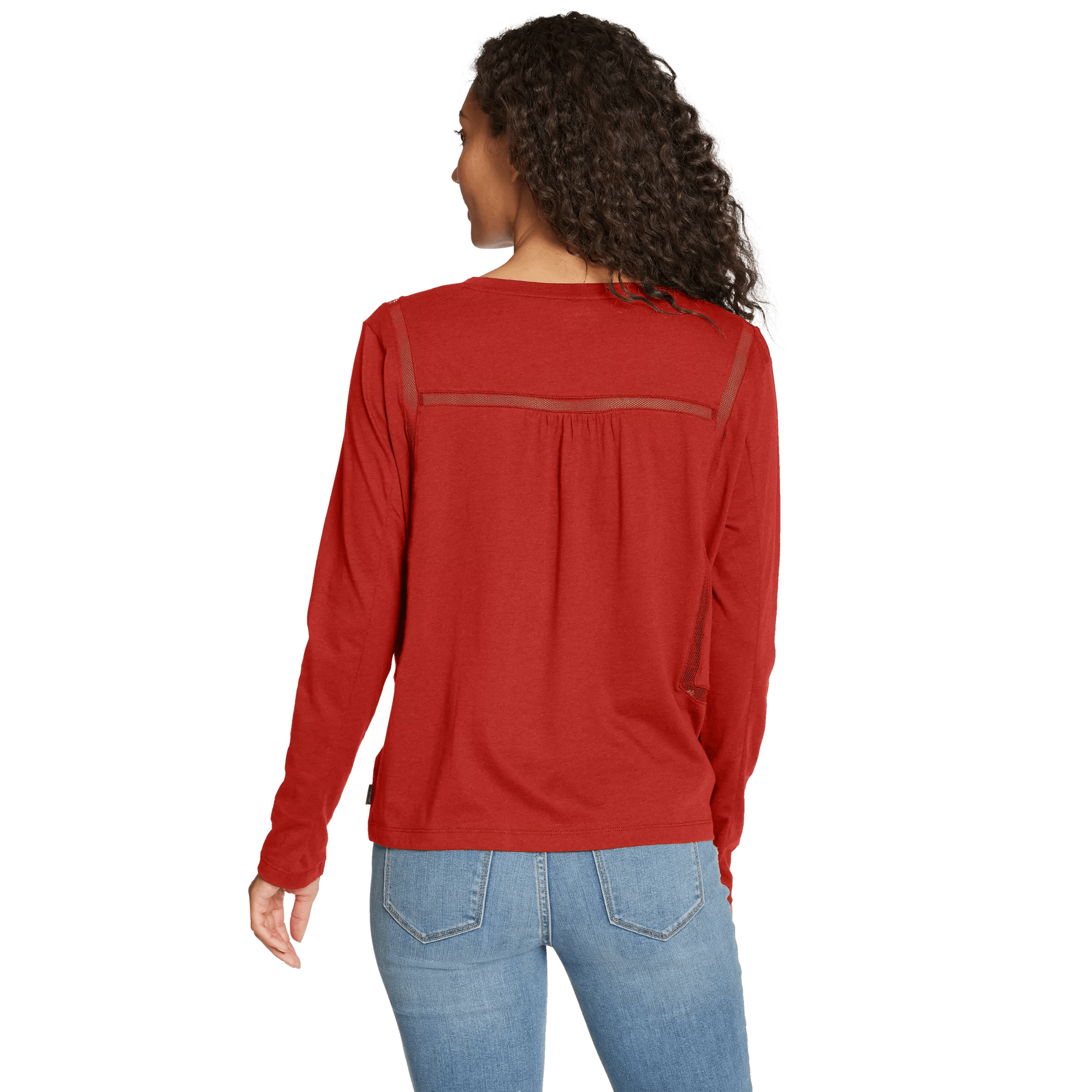 Women's Gate Check 3/4-Sleeve Notch-Neck Taped T-Shirt - Image 2