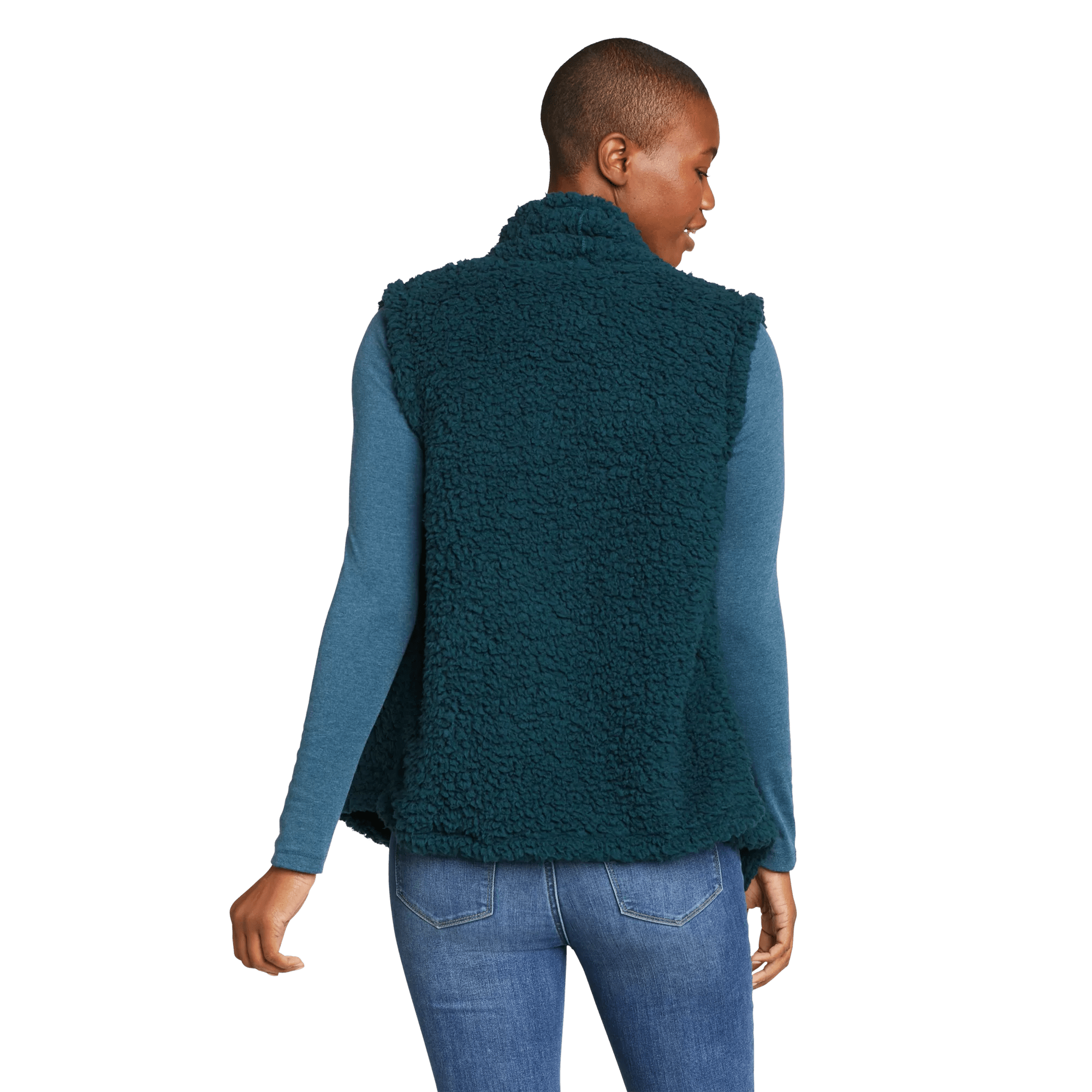Women's Fireside Plush Fleece Vest - Image 2