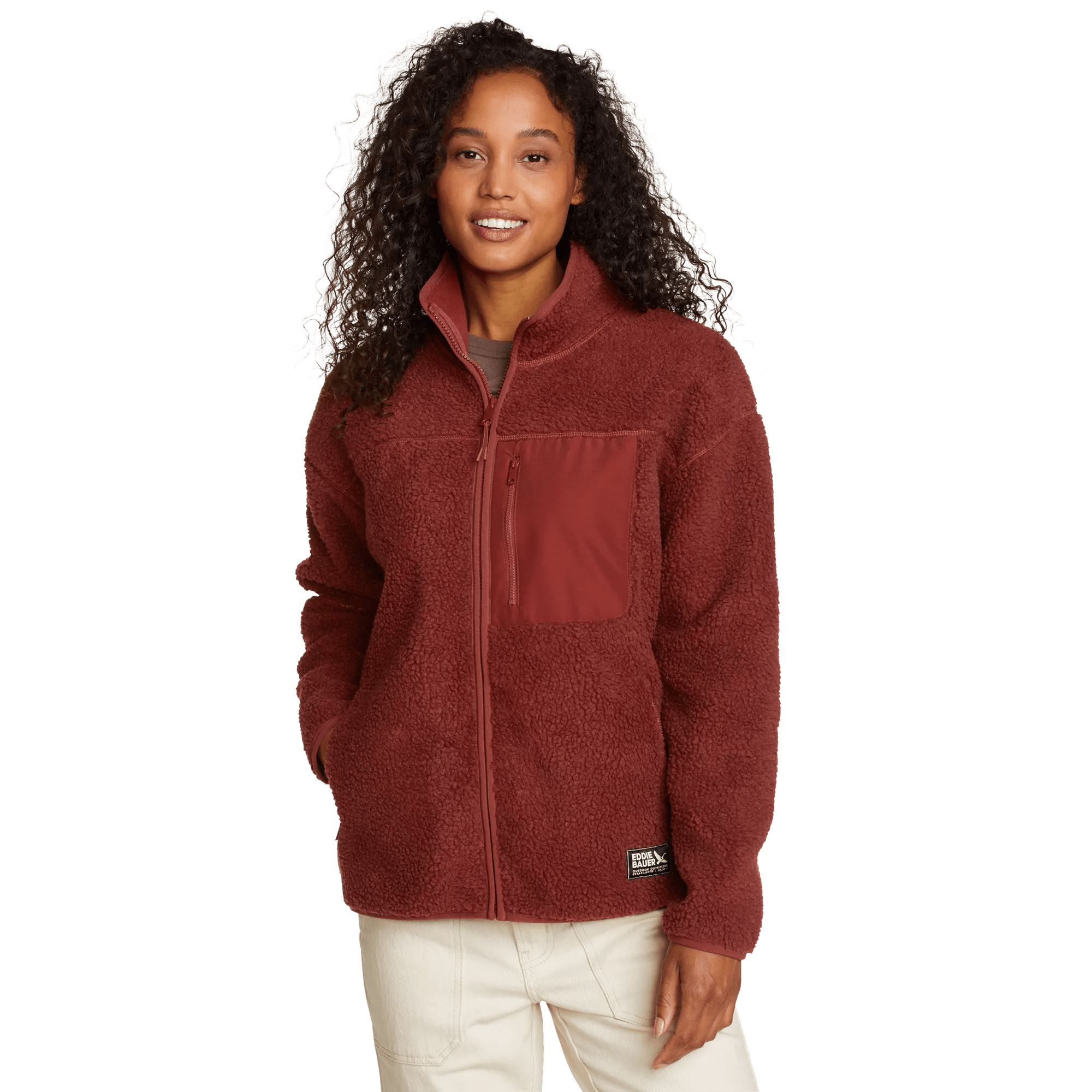 Women's Chilali Faux Shearling Fleece Jacket - Image 3