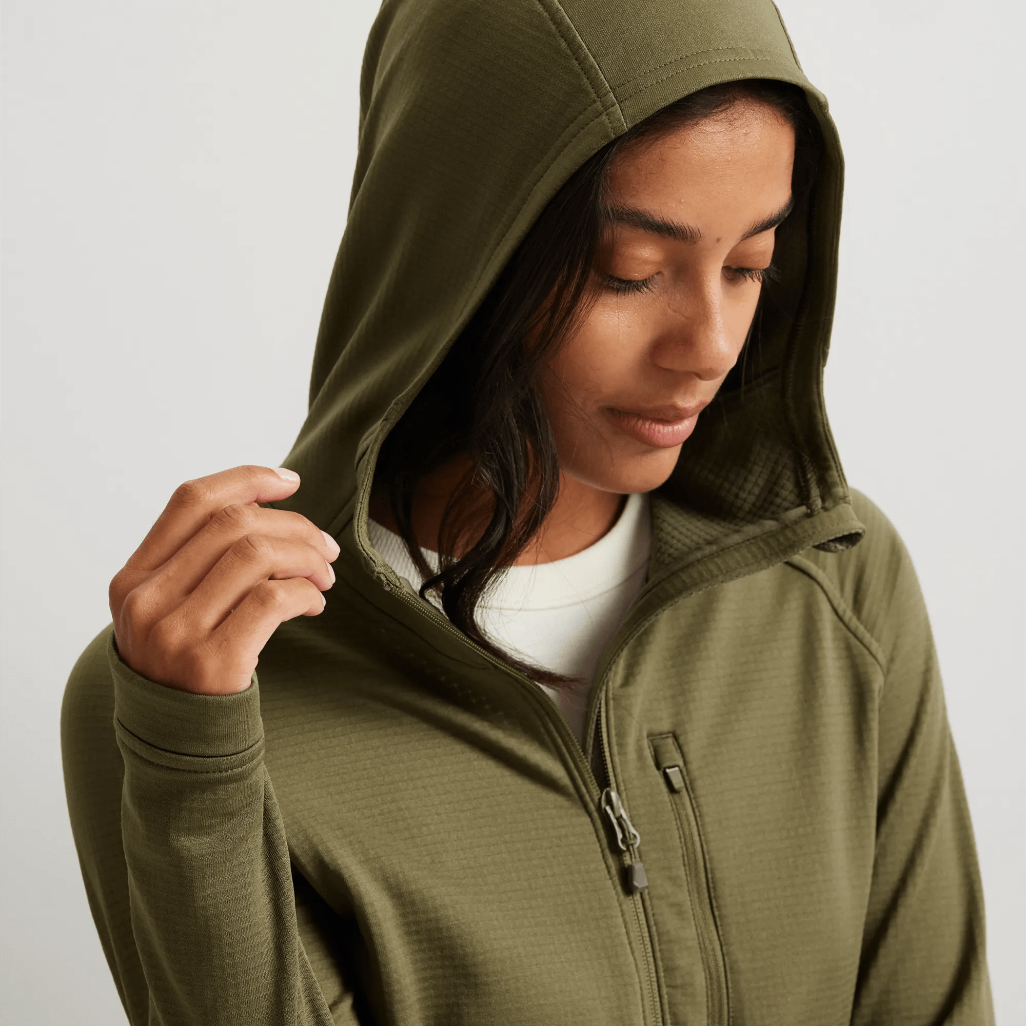 Women's High Route Grid Fleece Full-Zip Hoodie - Image 3