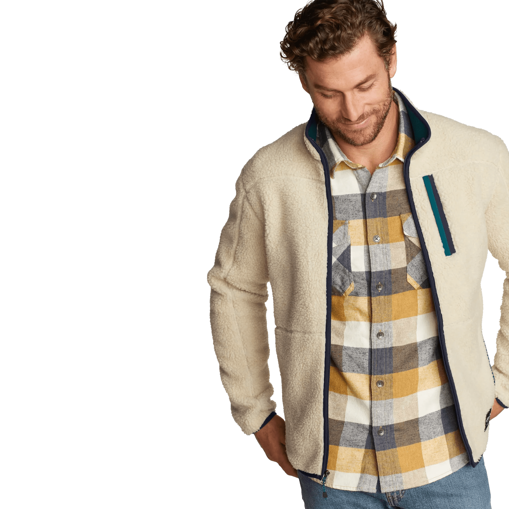 Men's Chilali Faux Shearling Fleece Jacket - Image 3